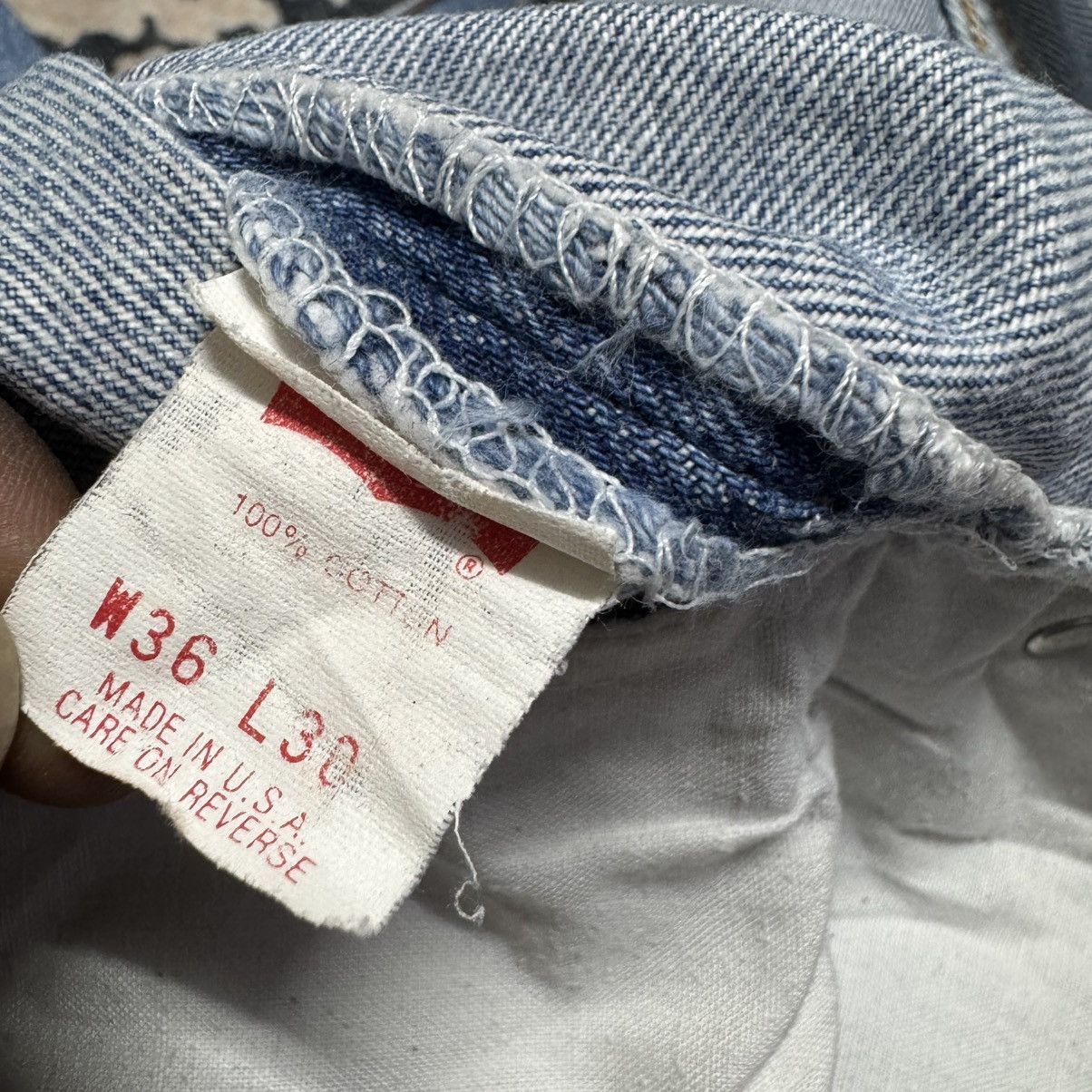 Levi's Vintage 90s Levis 501 Faded Blue Jeans Size US 35 - 17 Thumbnail