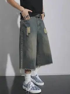 Other Kumiko x Ryou Goth GRAPHIC denim jeans jorts shorts Size US 34 / EU 50 - 6 Thumbnail