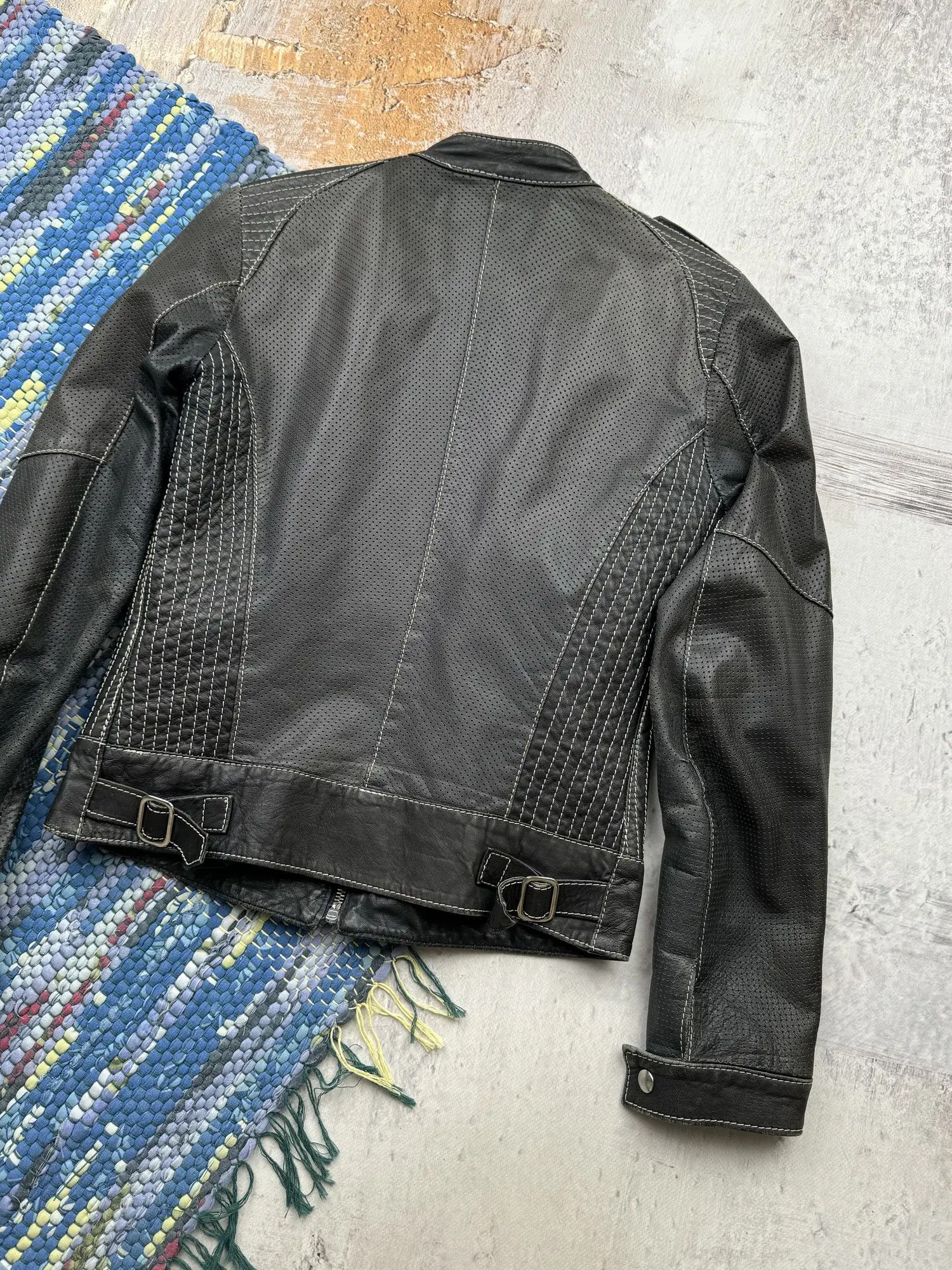 Japanese Brand Vintage Cropped Leather Jacket A418D15(15)(474) Size S / US 4 / IT 40 - 11 Thumbnail