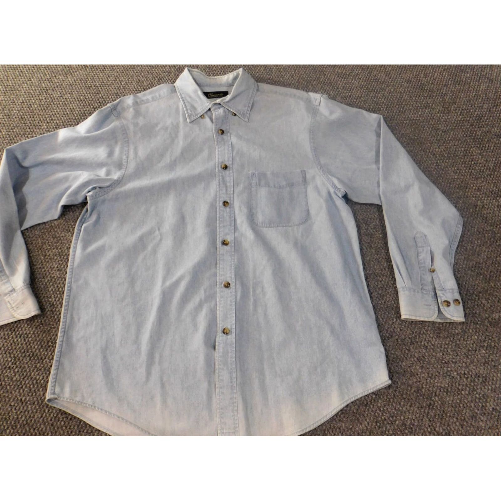 Roundtree & Yorke Roundtree & Yorke Shirt Large Denim Blue Mens Casuals Button Up Size US L / EU 52-54 / 3 - 3 Thumbnail