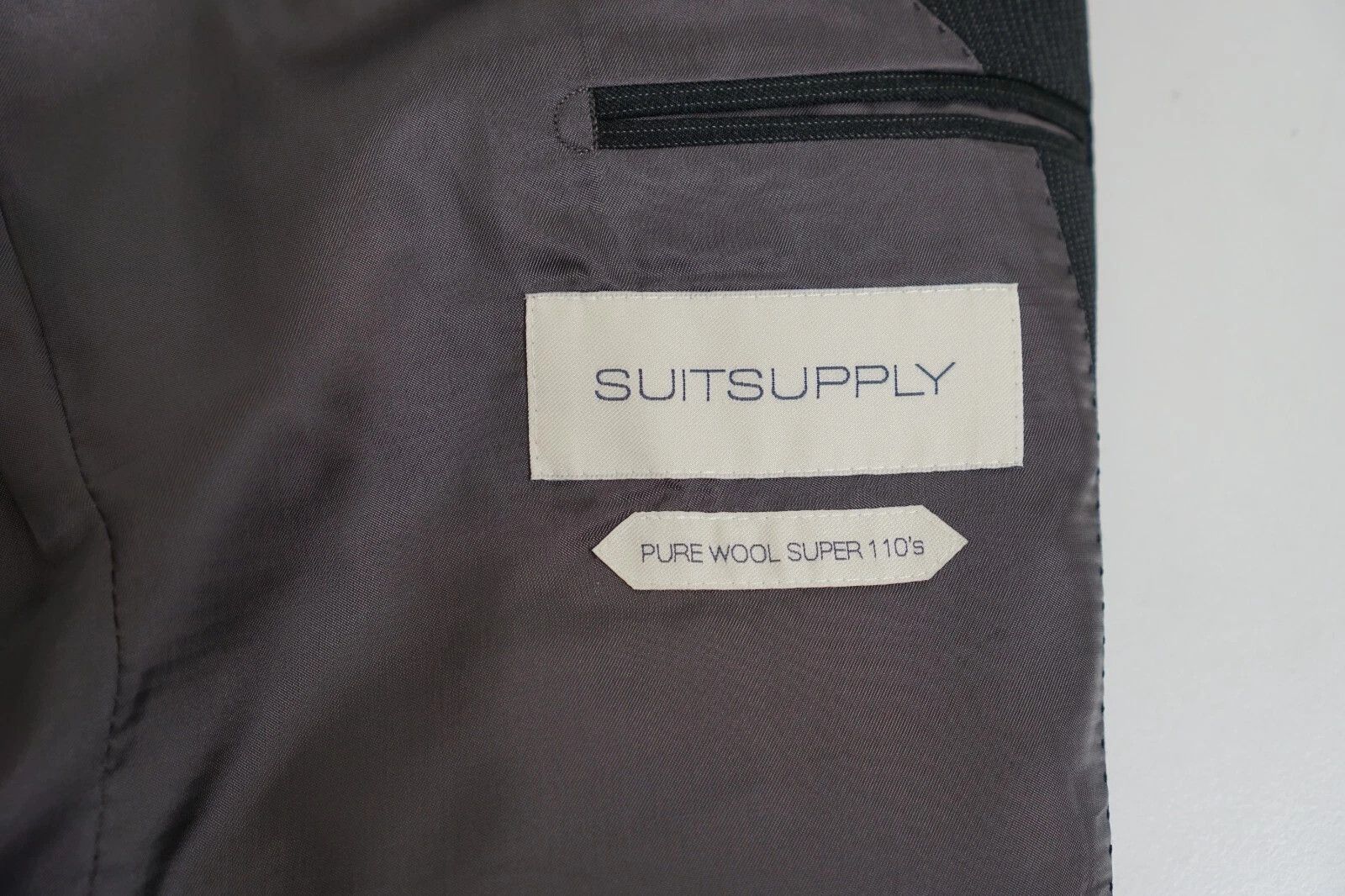 Suitsupply Men Suitsupply Blazer Napoli Grey Pure Wool S110 UK/US44 Size 44R - 6 Thumbnail