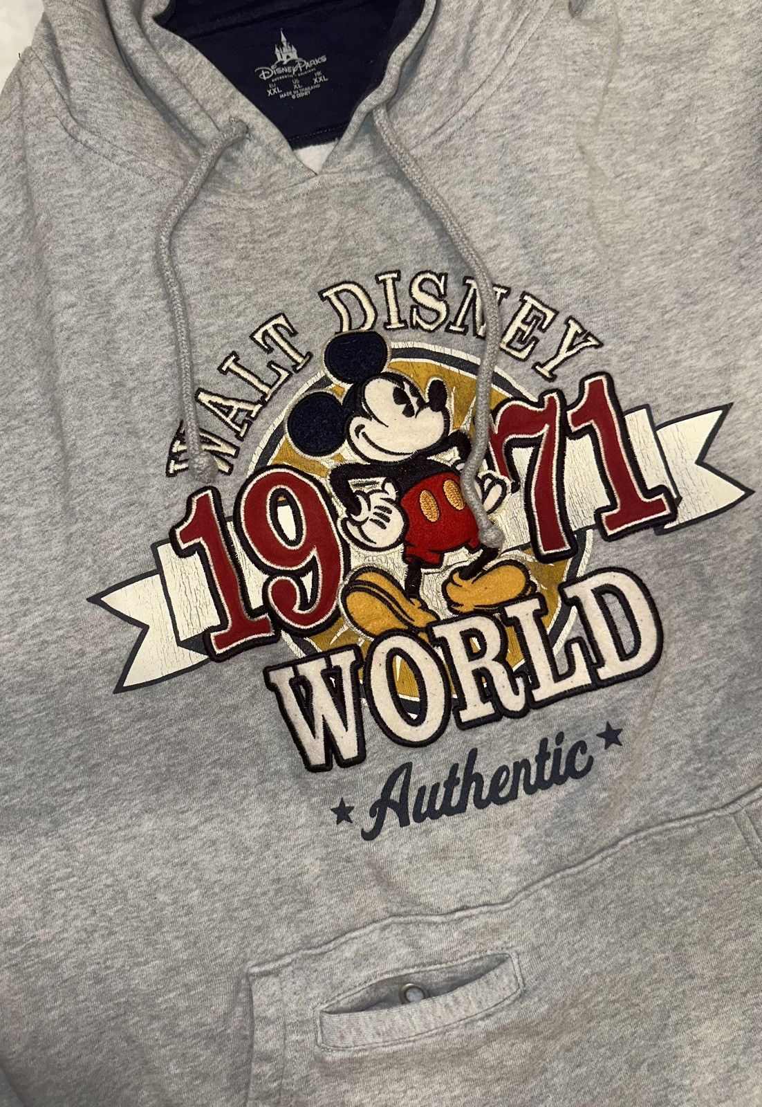 Disney WALT DISNEY WORLD Grey Hoodie Sz.XL 1971 Disney Parks Size US XL / EU 56 / 4 - 2 Thumbnail