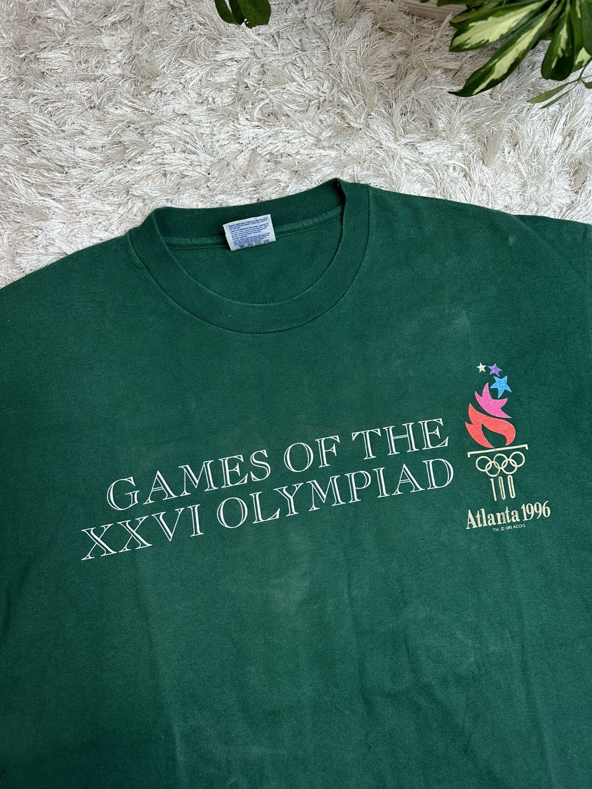 USA Olympics 1992 Hanes Games Olympiad Atlanta 1996 Vintage Made in USA Size US XL / EU 56 / 4 - 7 Thumbnail