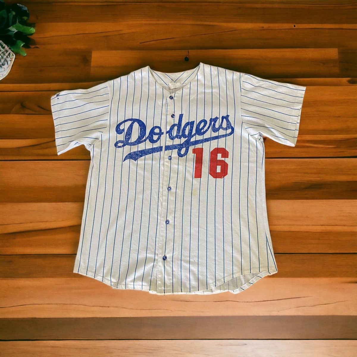 MLB Vintage Majestic Dodgers NOMO 16 Rare Tshirt Size US L / EU 52-54 / 3 - 1 Thumbnail