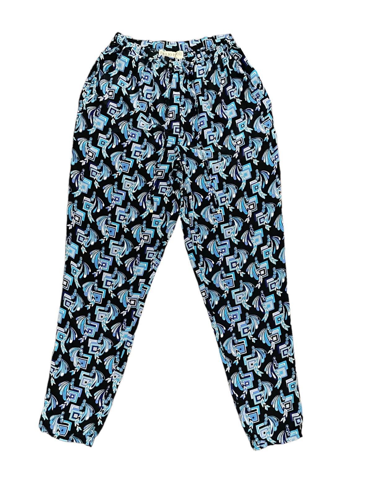 Emilio Pucci Emilio Pucci 💯 Silk Full-print Distressed Drawstring Pants Size 27" / US 4 / IT 40 - 2 Thumbnail