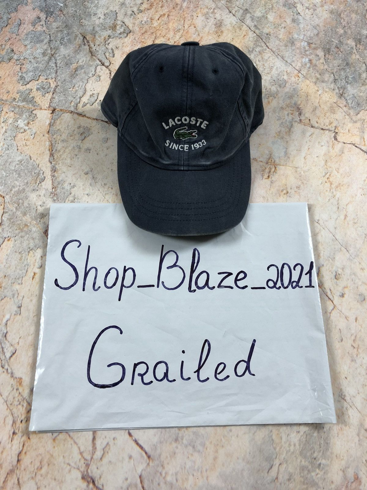 Lacoste × Vintage Lacoste vintage black logo cap Size ONE SIZE - 2 Thumbnail