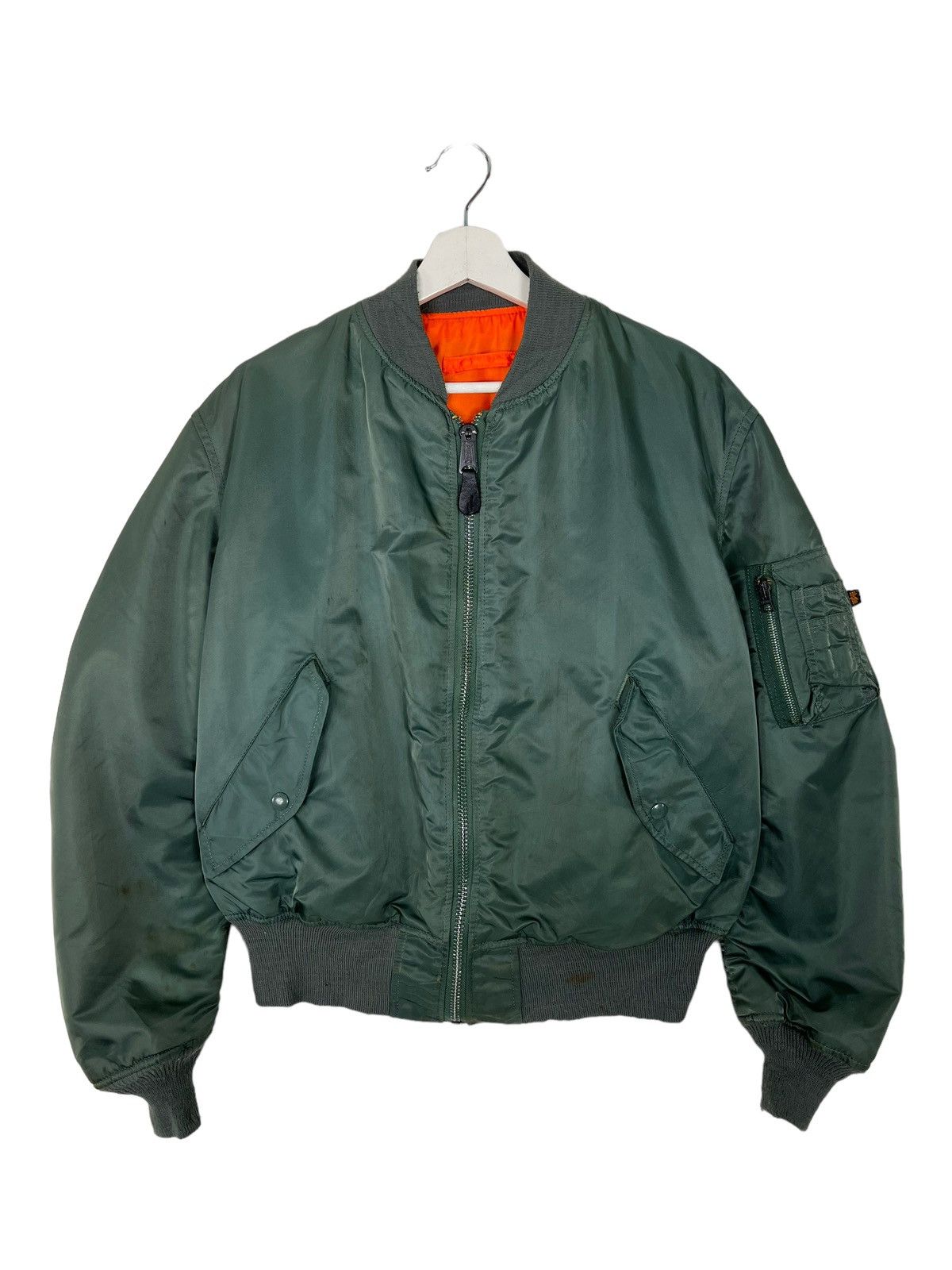 Alpha Industries 🔥 70s RIOT RIOT VINTAGE MA-1 ALPHA BOMBER JACKET MADE IN USA Size US L / EU 52-54 / 3 - 6 Thumbnail