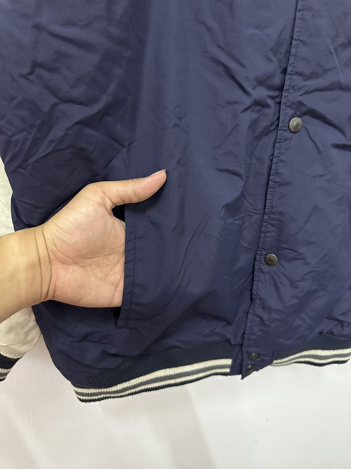 Converse × Vintage Vintage Converse Button Up Varsity Jacket Size US XL / EU 56 / 4 - 4 Thumbnail