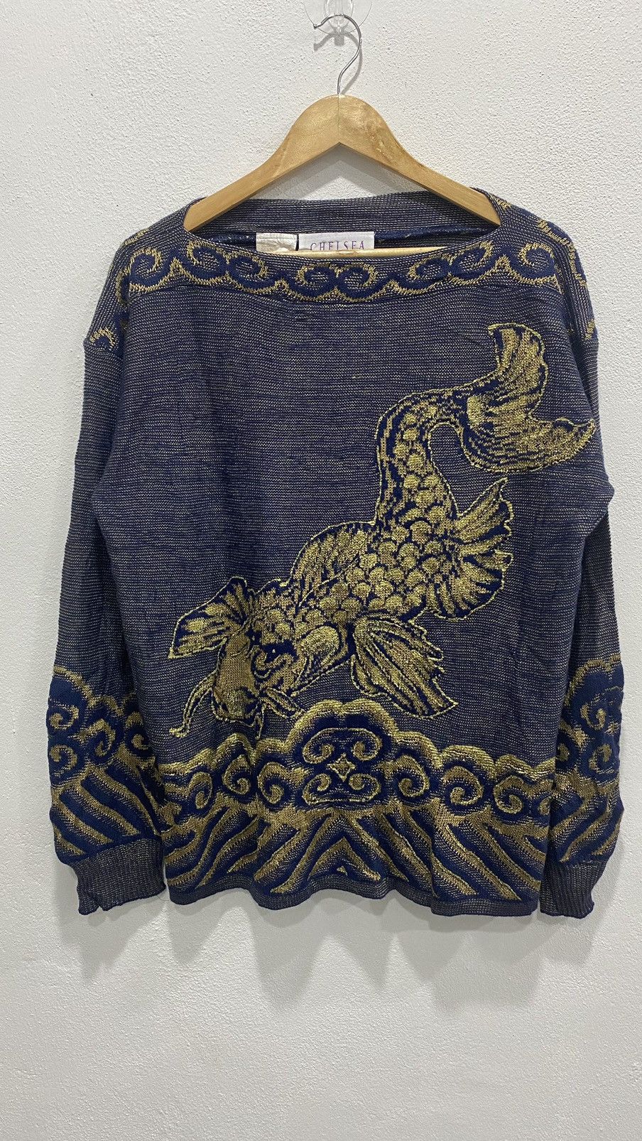 Other Sick☠️ VINTAGE SUKAJAN KOI FISH KNITTED 90s Size US L / EU 52-54 / 3 - 7 Thumbnail
