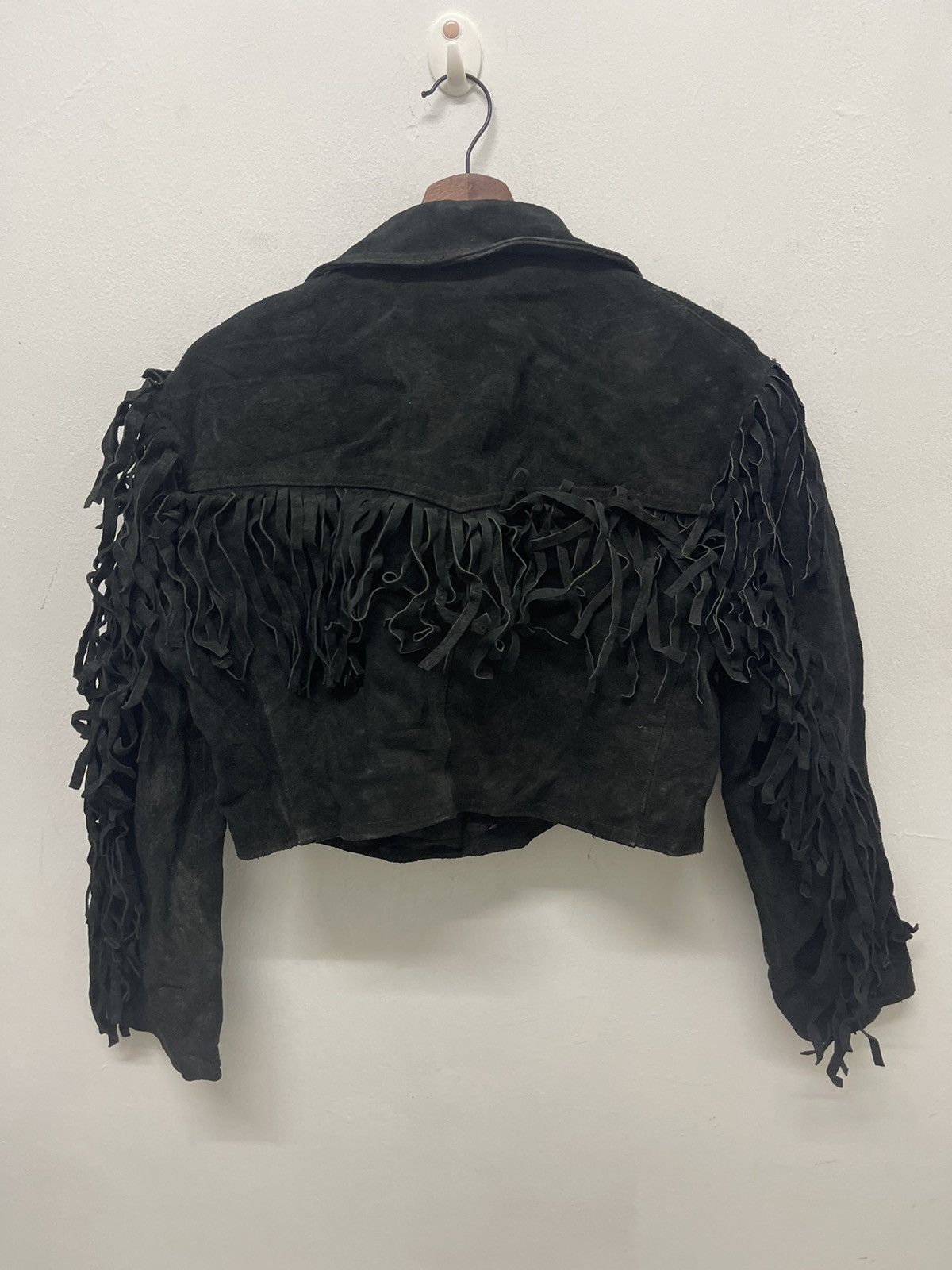 Genuine Leather VINTAGE BLACK CROP JACKET SUEDE LEATHER COUNTRY MAN Size US M / EU 48-50 / 2 - 5 Thumbnail