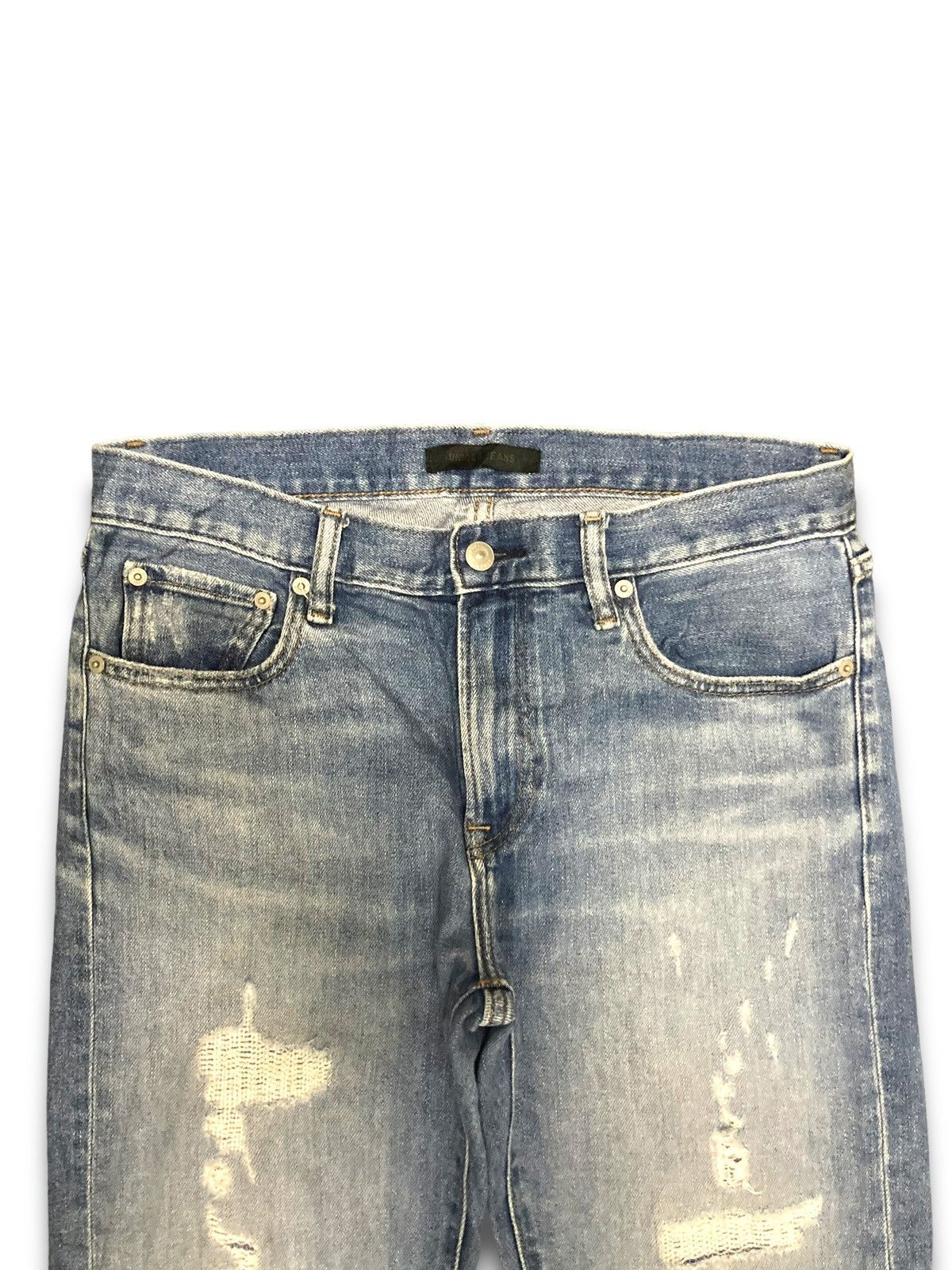 Jun Takahashi × Uniqlo × Vintage Vintage 90s Japan Distressed Denim Size US 31 - 6 Thumbnail