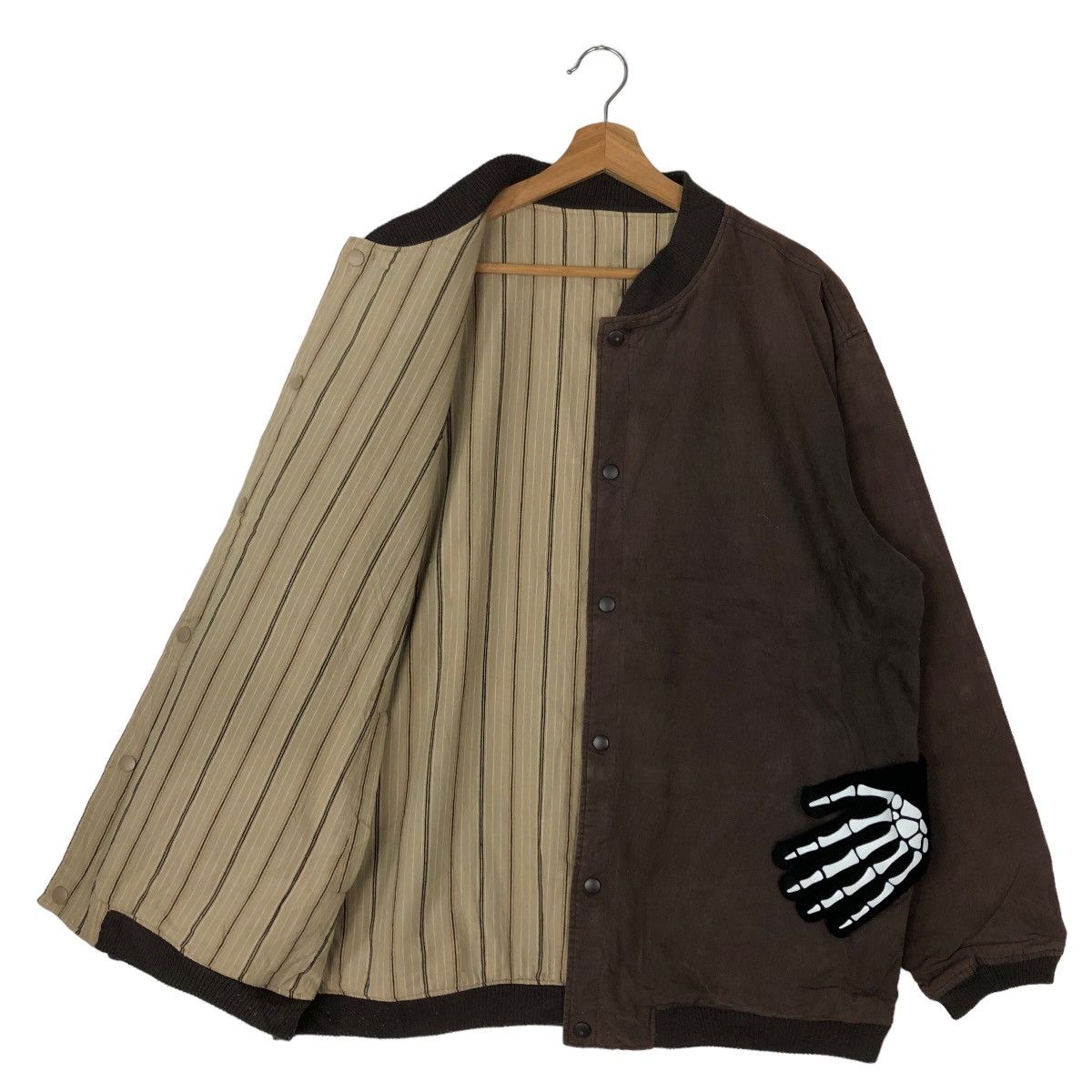 Japanese Brand VINTAGE REVERSIBLE HIKORY CHORE JACKET ISSEY MIYAKE JAPAN Size US L / EU 52-54 / 3 - 8 Thumbnail