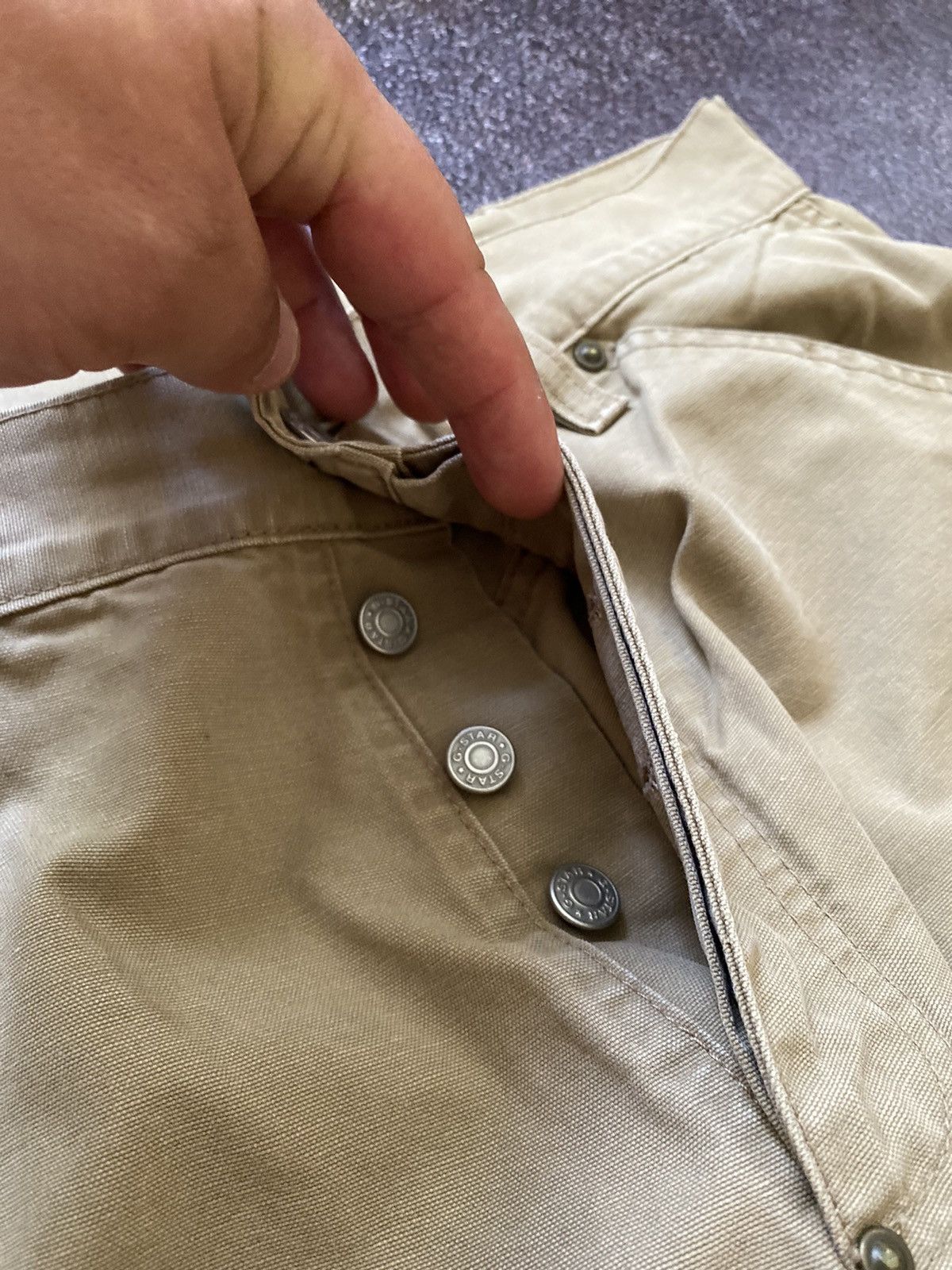 G-Star × Vintage Vintage G-Star Raw Elwood Beige Denim Jeans Pants Size 31 Size US 31 - 7 Thumbnail