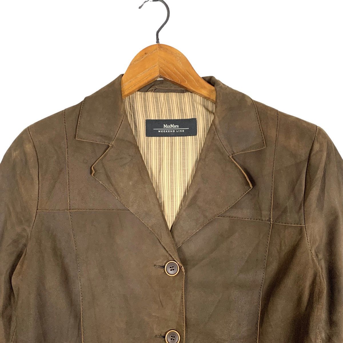 Vintage Max Mara Weekend Italian Designer Leather Jacket
