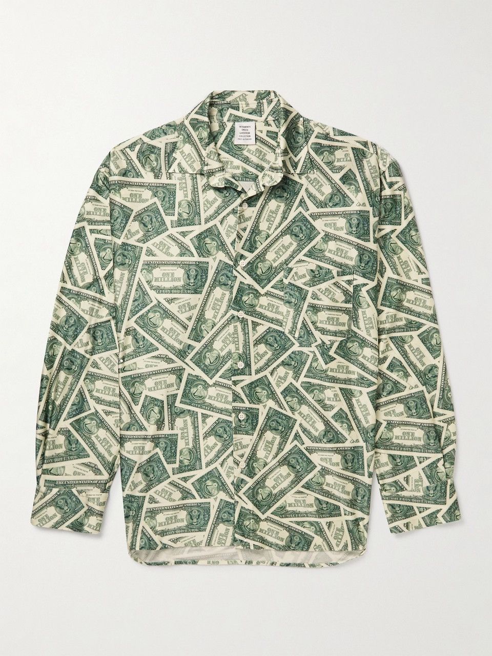 Vetements Oversized VETEMENTS 'Million Dollar' Printed Satin Shirt Size US L / EU 52-54 / 3 - 2 Thumbnail