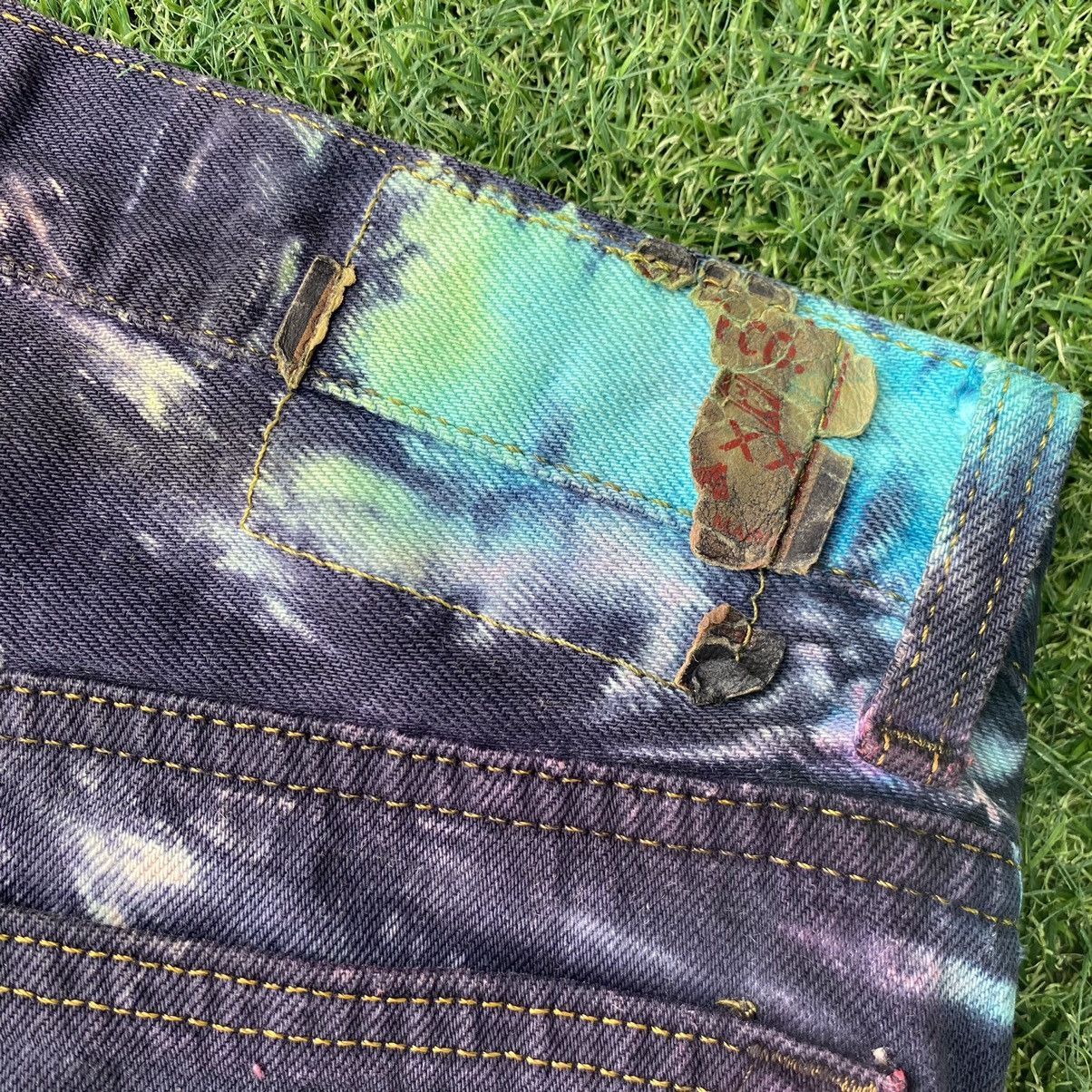 Levi's Thrashed Vintage 80s Levis 501 Tie Dye ERD GRUNGE JEANS Size US 32 / EU 48 - 14 Thumbnail