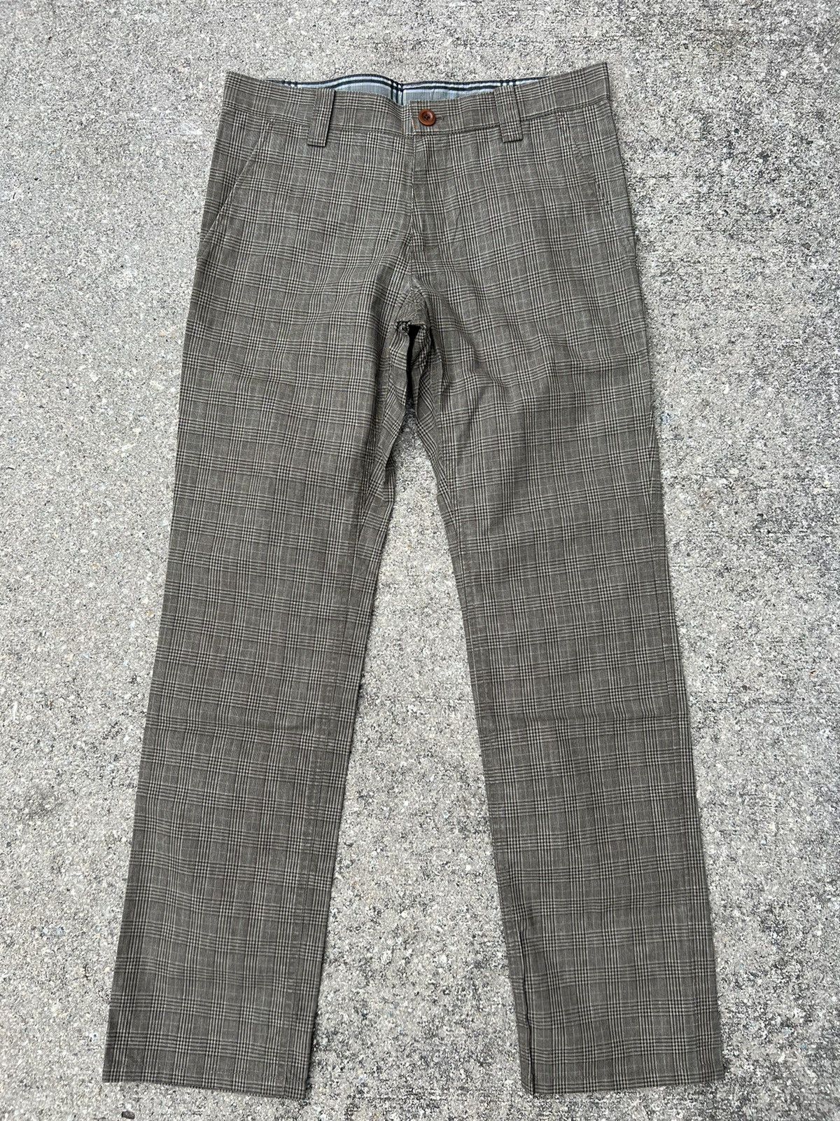Paul Smith Vintage Paul Smith Checkered Waxed Trouser Pant Size US 30 / EU 46 - 1 Thumbnail