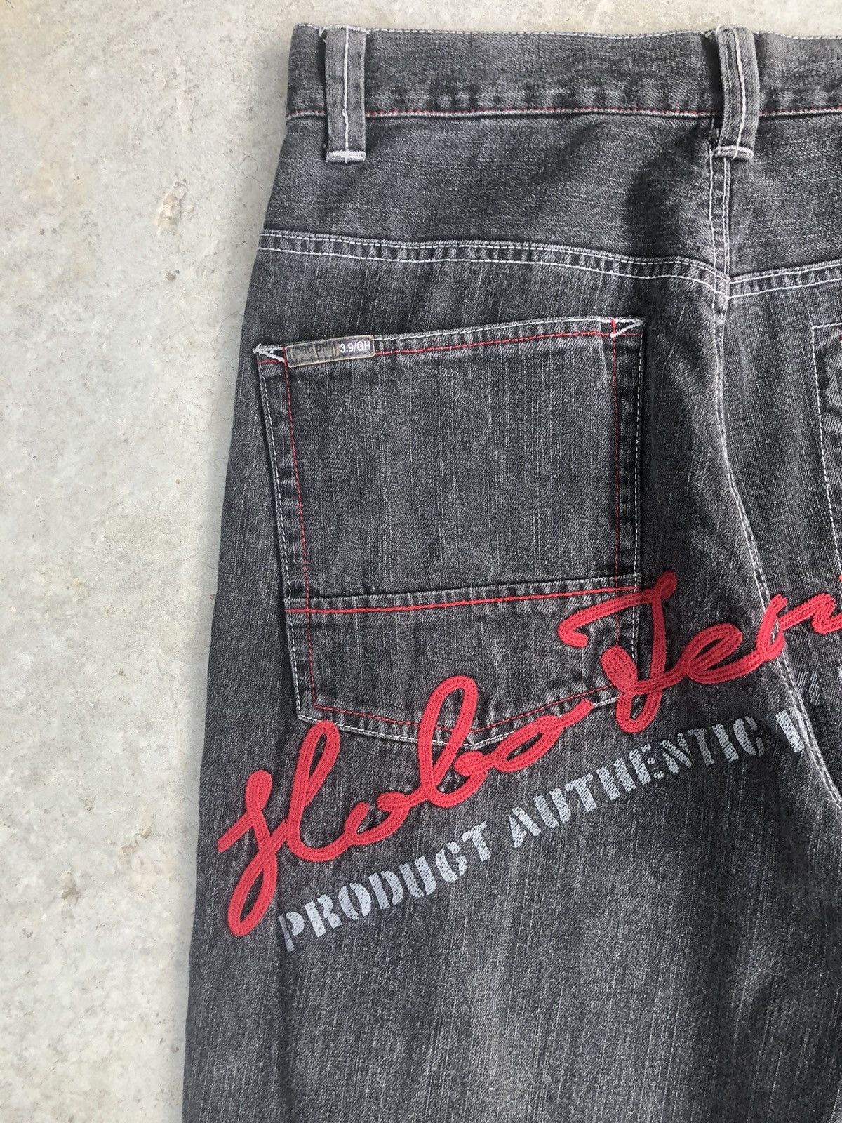 Hobo Japanese Hobo Embroidered Jeans Baggy Jean Hip Hop Size US 33 - 9 Thumbnail