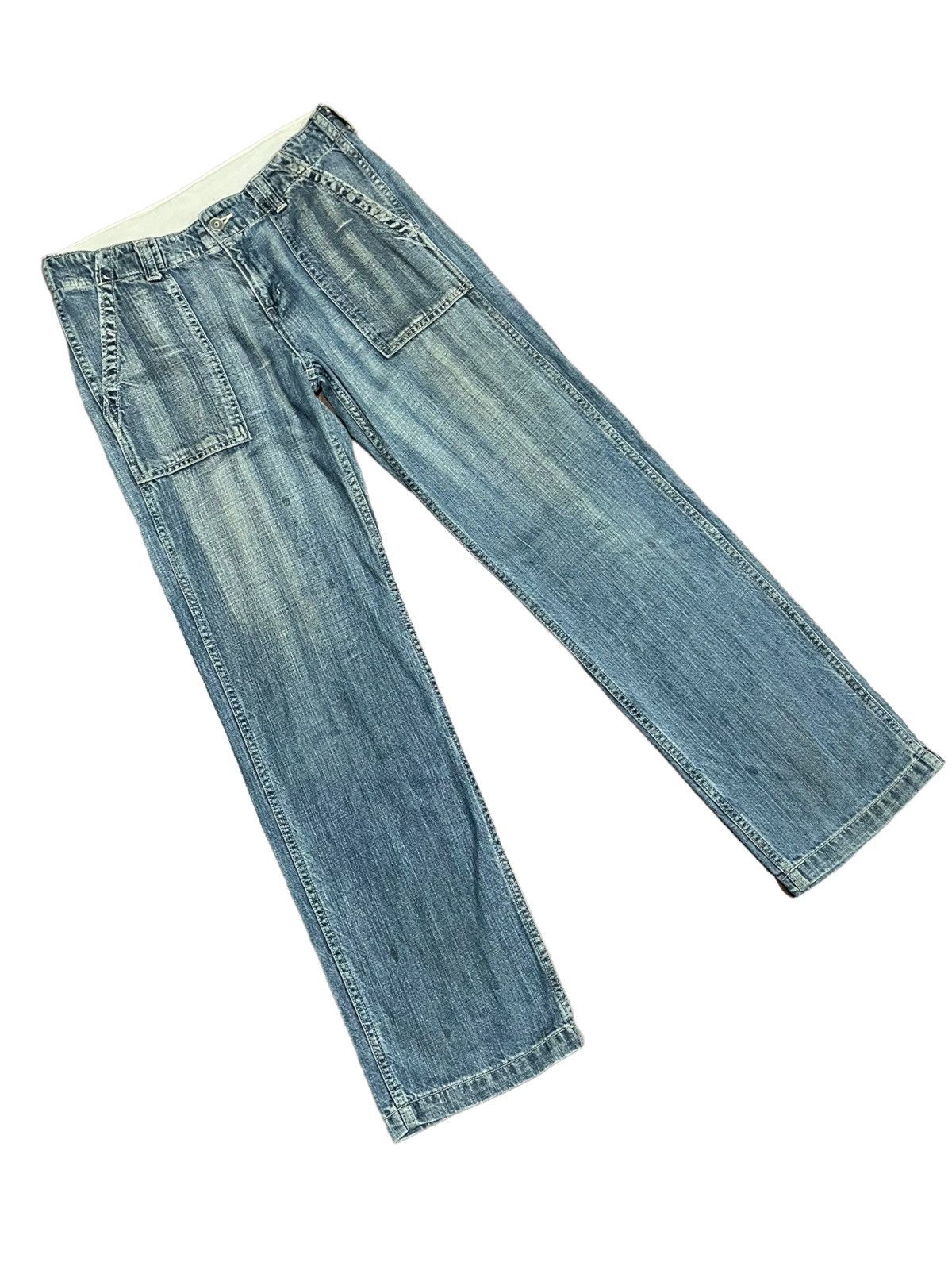 Japanese Brand × Johnbull John Bull 90s Distressed Fatigue Baker Army Style Jeans Size US 30 / EU 46 - 3 Thumbnail