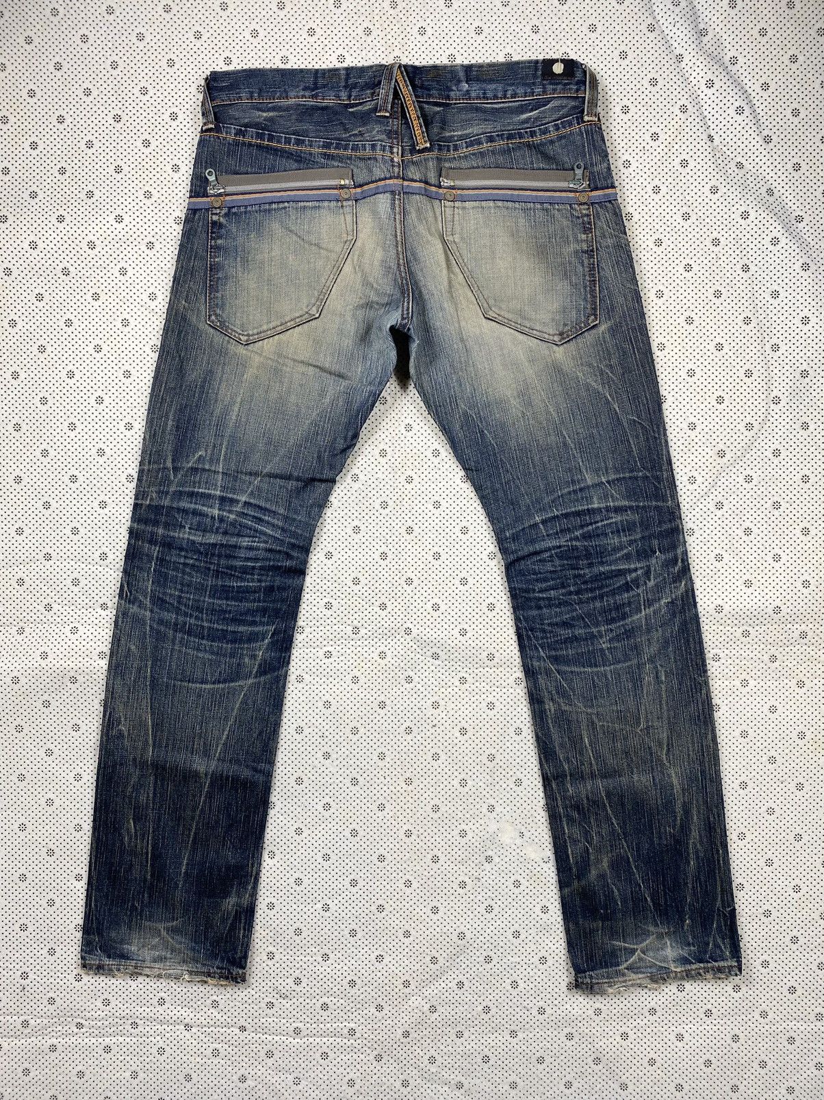 Japanese Brand Distressed Denim By Blue Way Size US 35 - 5 Thumbnail