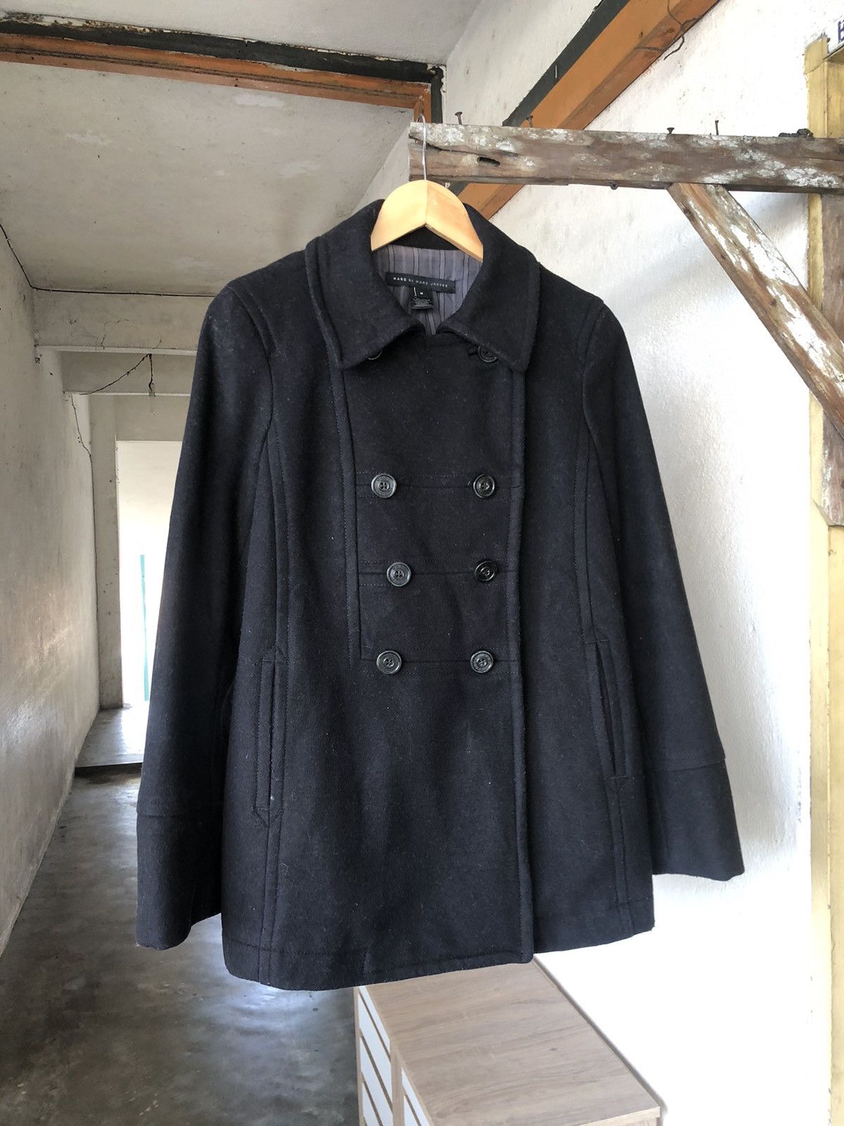 Marc Jacobs Marc by Marc Jacobs Double Breasted Wool Peacoat Size US M / EU 48-50 / 2 - 5 Thumbnail