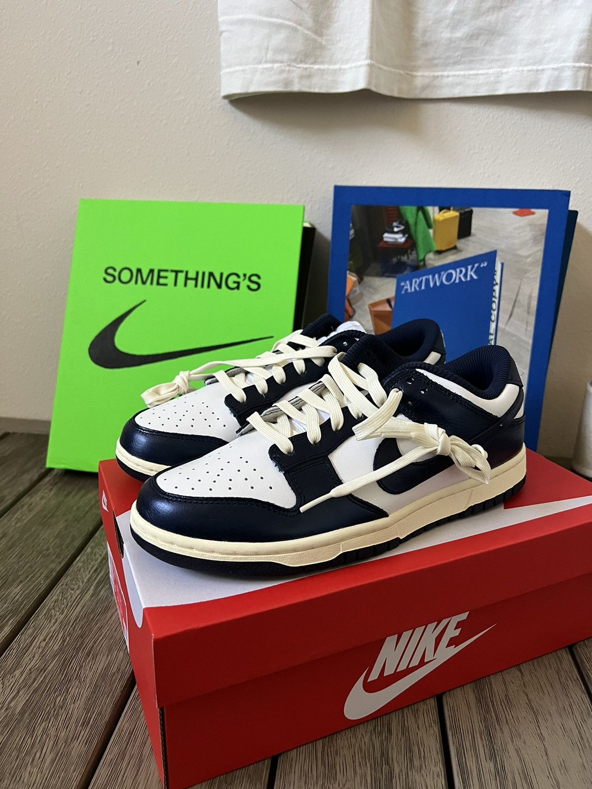Nike Nike Dunk Low Vintage Navy PRM Size US 10 / IT 40 - 1 Thumbnail