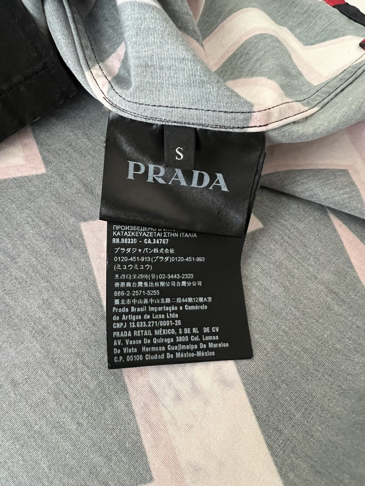 Prada Prada Printed Thunder Cotton Poplin Shirt Size US S / EU 44-46 / 1 - 9 Thumbnail