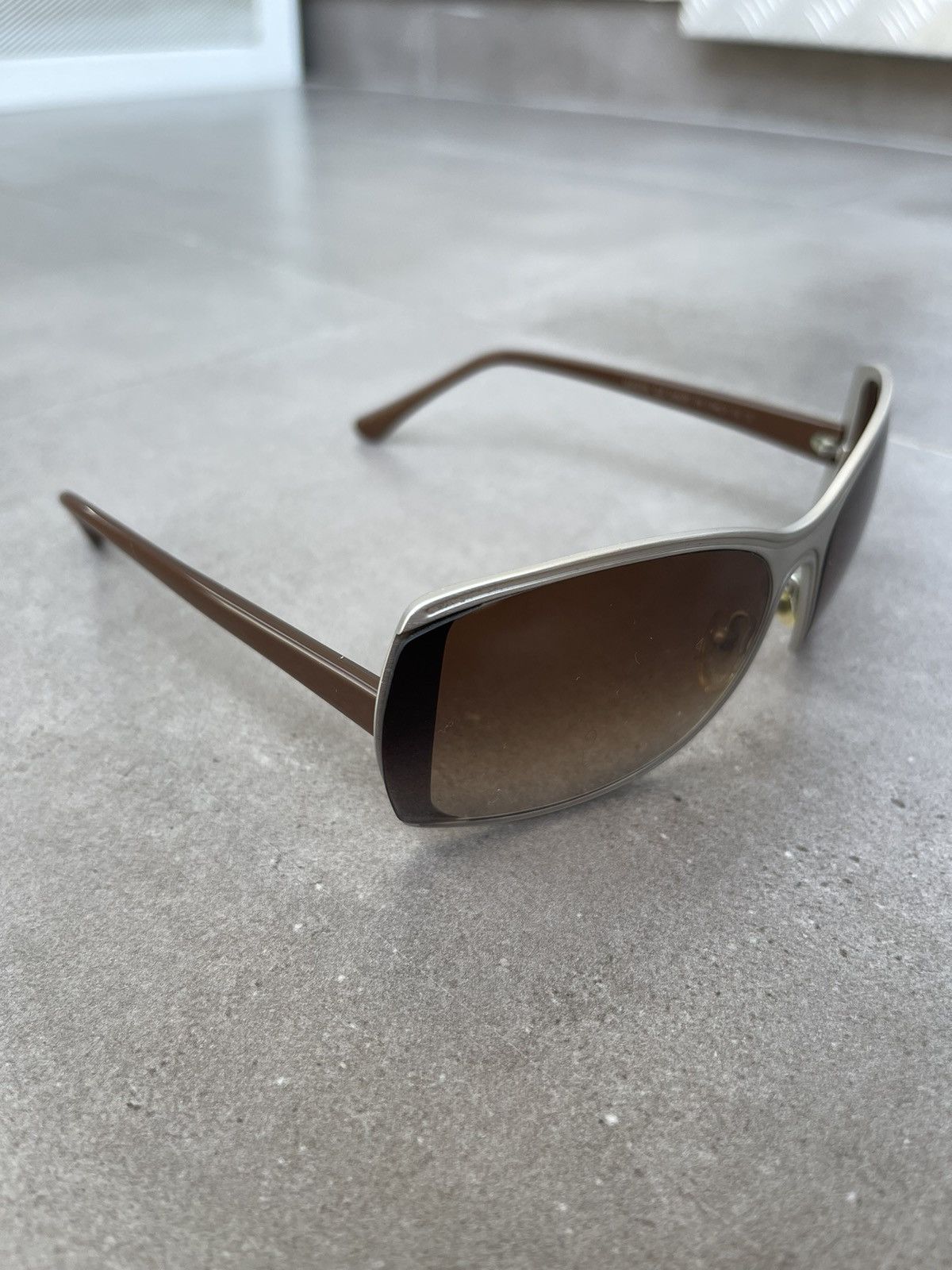 Marni Marni MA044 03 Silver Brown Round Square Sunglasses Size ONE SIZE - 4 Thumbnail