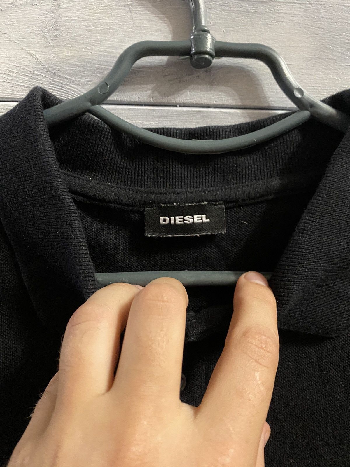 Diesel Rare Polo Diesel Small Logo. Y2K Punk style. Size US M / EU 48-50 / 2 - 6 Thumbnail
