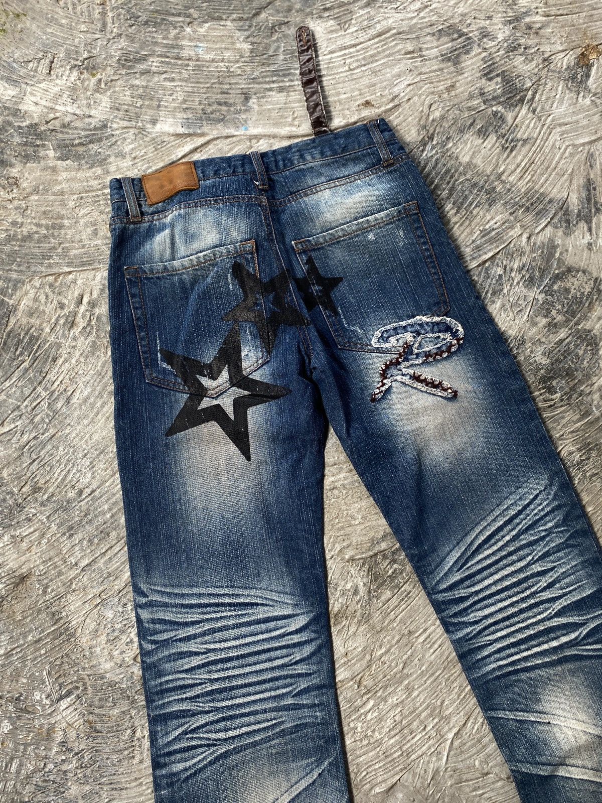 Japanese Brand 🔥BINDING NOW❗️Rhyme Jeans Whiskered Denim Size US 30 / EU 46 - 13 Thumbnail