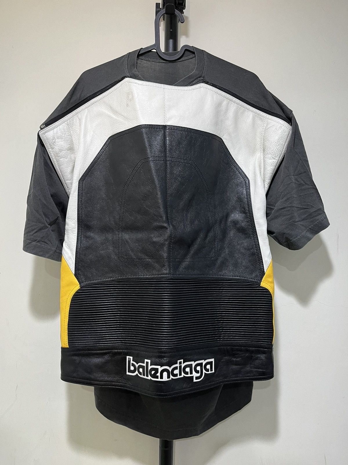 Balenciaga Balenciaga Paris Shirt with Leather Vest Size US M / EU 48-50 / 2 - 4 Thumbnail