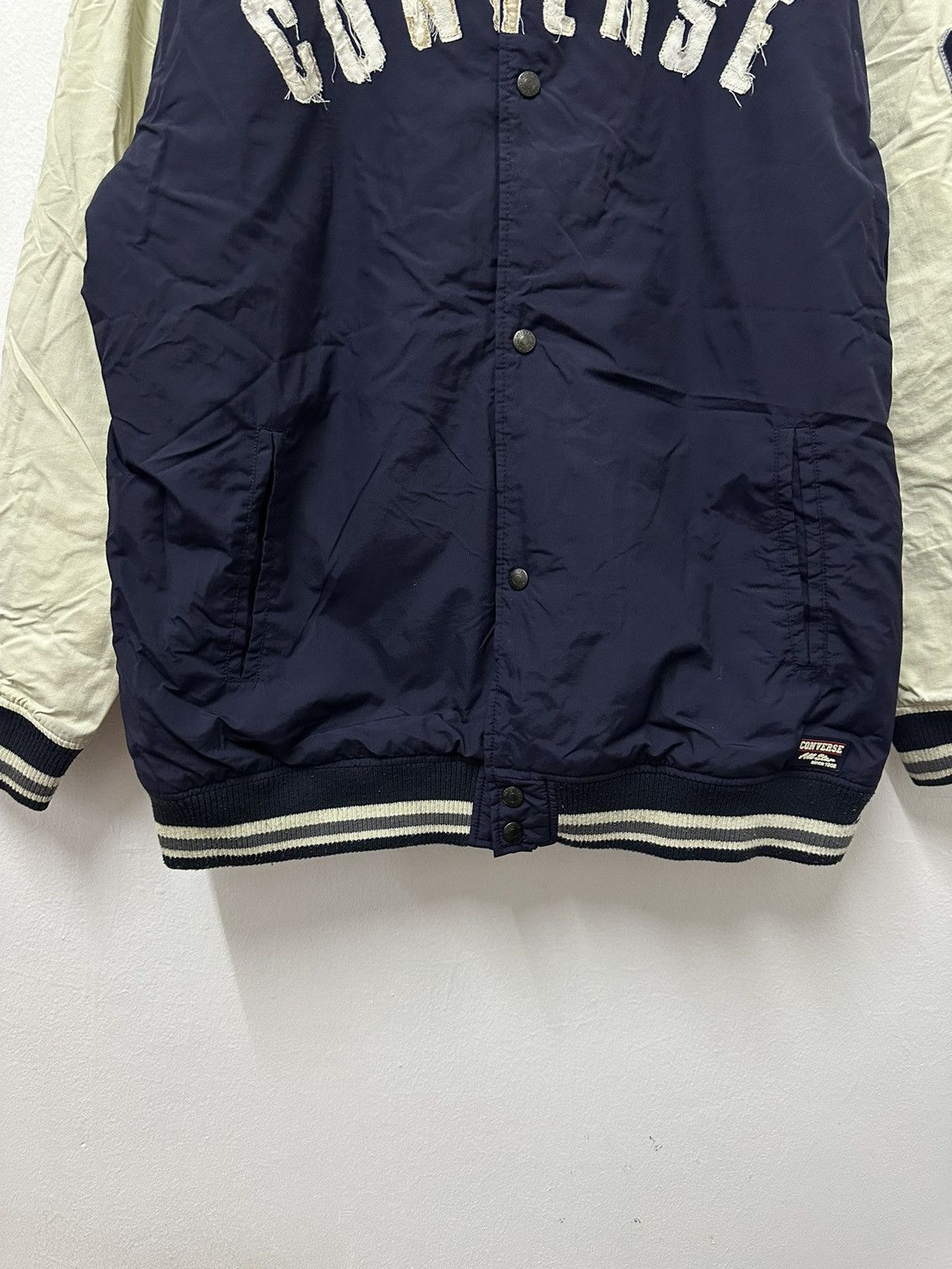 Converse × Vintage Vintage Converse Button Up Varsity Jacket Size US XL / EU 56 / 4 - 3 Thumbnail