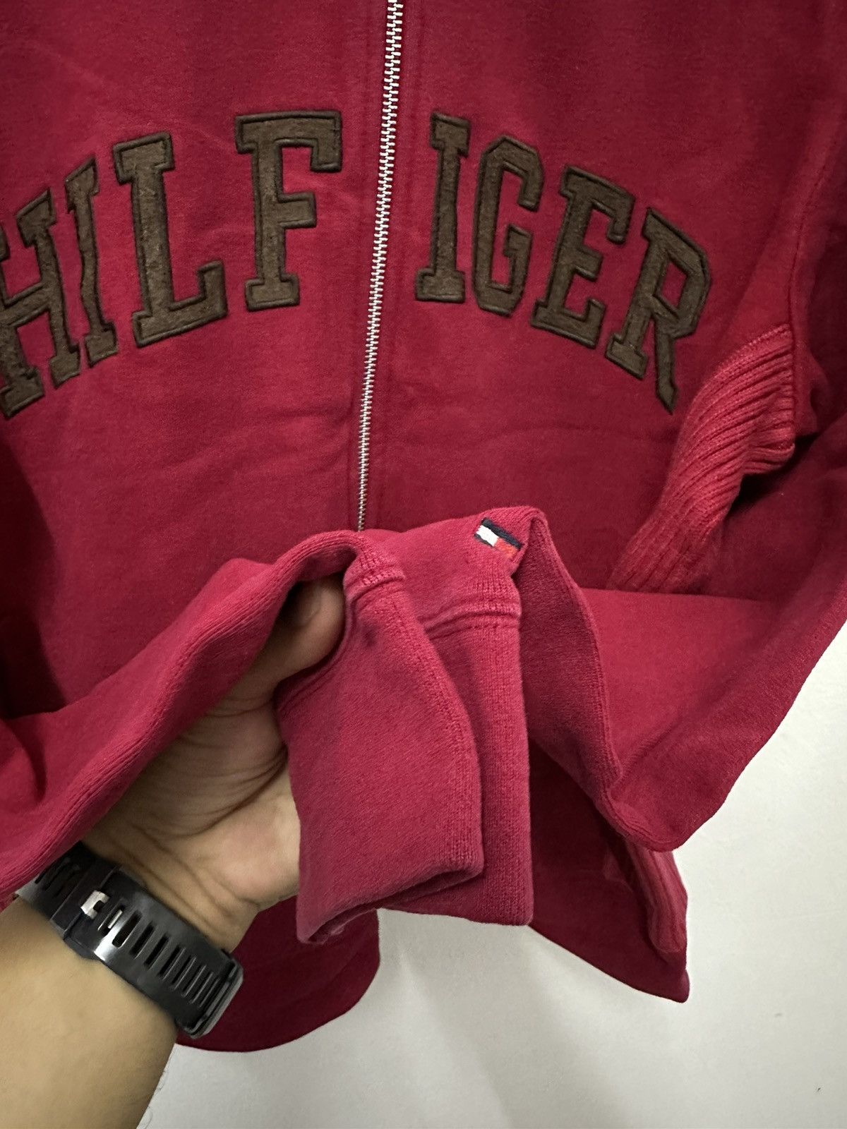 Tommy Hilfiger × Vintage Vintage Tommy Hilfiger Spell Out Embroidery Zipper Sweater Size US M / EU 48-50 / 2 - 3 Thumbnail