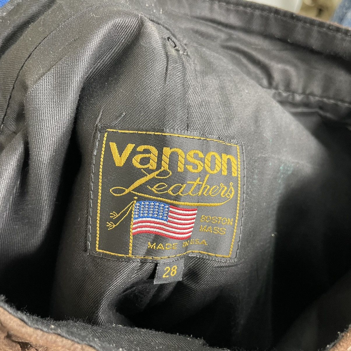 Leather × Vanson Leathers 💥VANSON DARK BROWN SUEDE LEATHER PANT Size US 28 / EU 44 - 10 Thumbnail