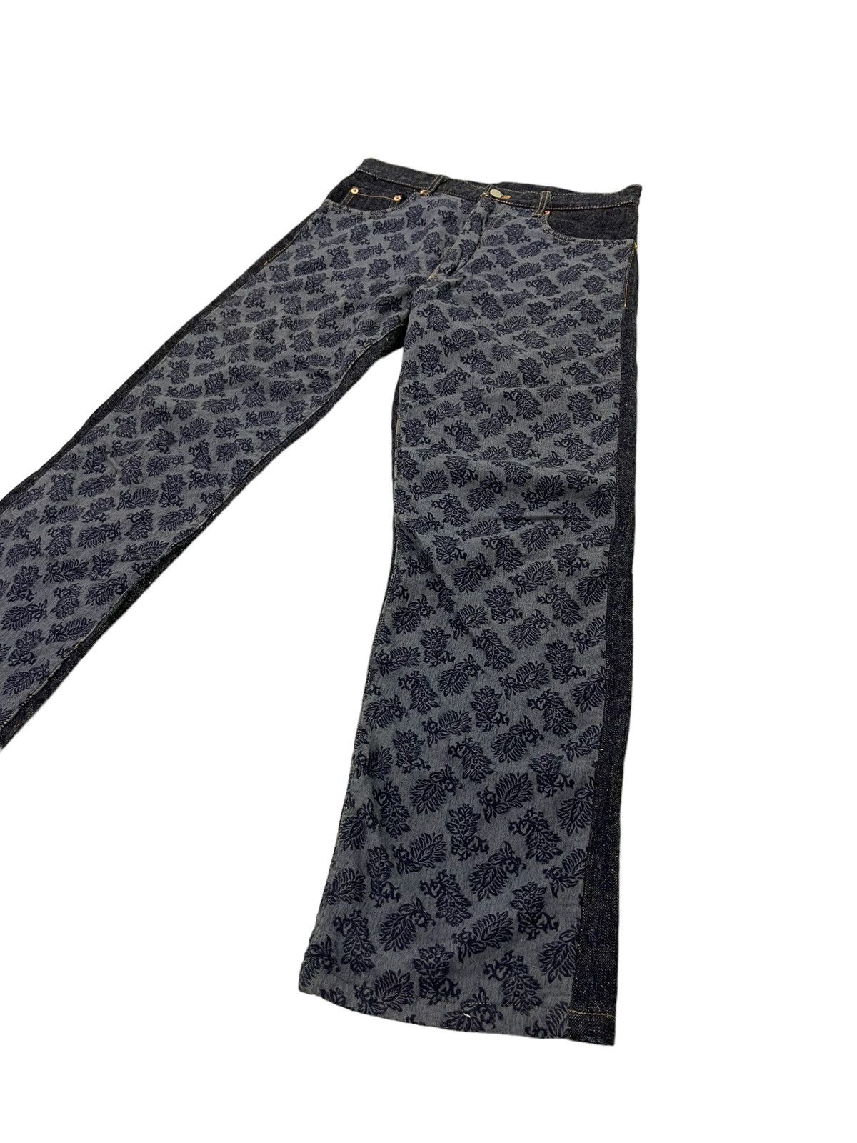 Comme des Garcons AD 2000 Y2K CDG Homme Floral Tapestry Denim Regular 5🟦8 Size US 31 - 3 Thumbnail