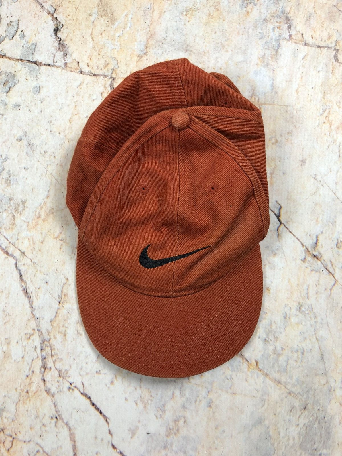 Nike × Vintage Nike vintage orange big logo hat cap Size ONE SIZE - 2 Thumbnail