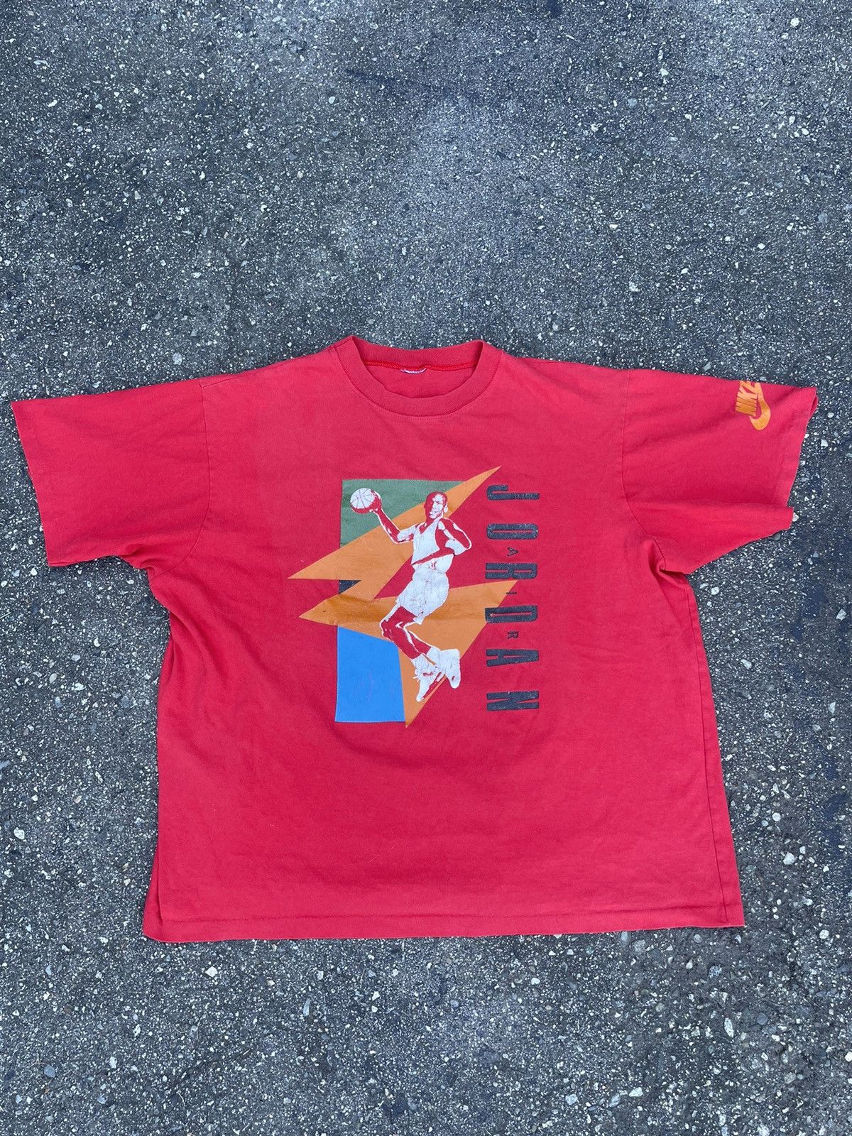 トップス 80's vintage nike air jordan 80s Vintage Nike Air Jordan Single Stitch Big Logo T-Shirt