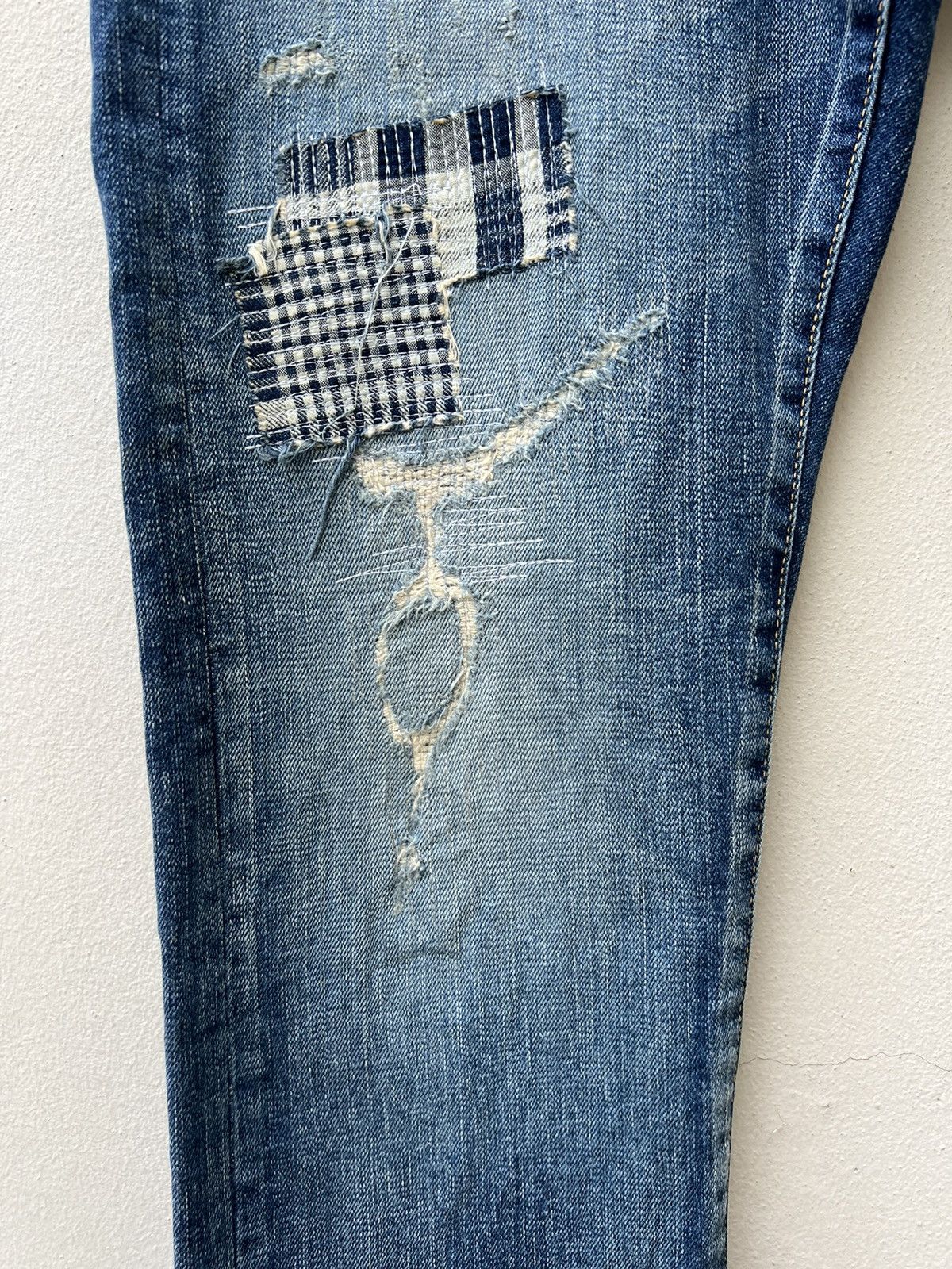 Japan Blue Japan Blue La Selva Distress Denim Skinny Jeans Size US 32 / EU 48 - 9 Thumbnail