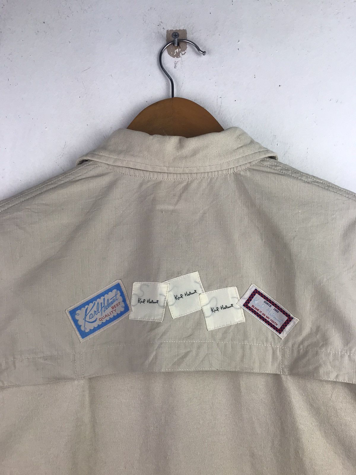 Karl Helmut × Vintage Vintage Karl Helmut Button ups Rare Patch Design Size US M / EU 48-50 / 2 - 8 Thumbnail