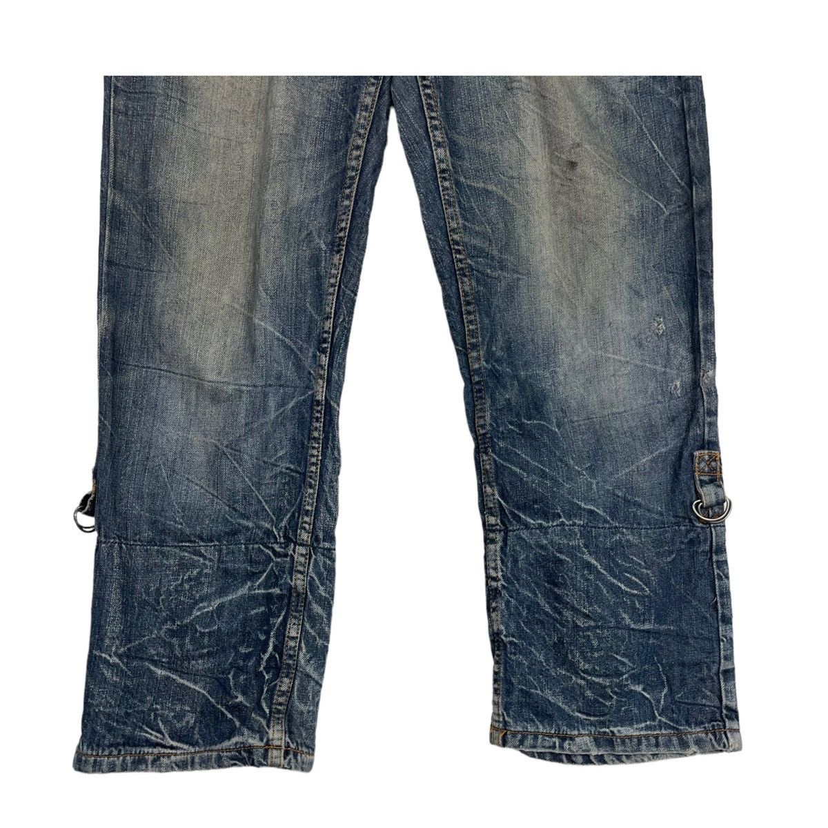 Hysteric Glamour × Japanese Brand 💥FLARE NYLAUS JAPAN DOUBLE WAIST QUATER JEAN Size US 32 / EU 48 - 6 Thumbnail