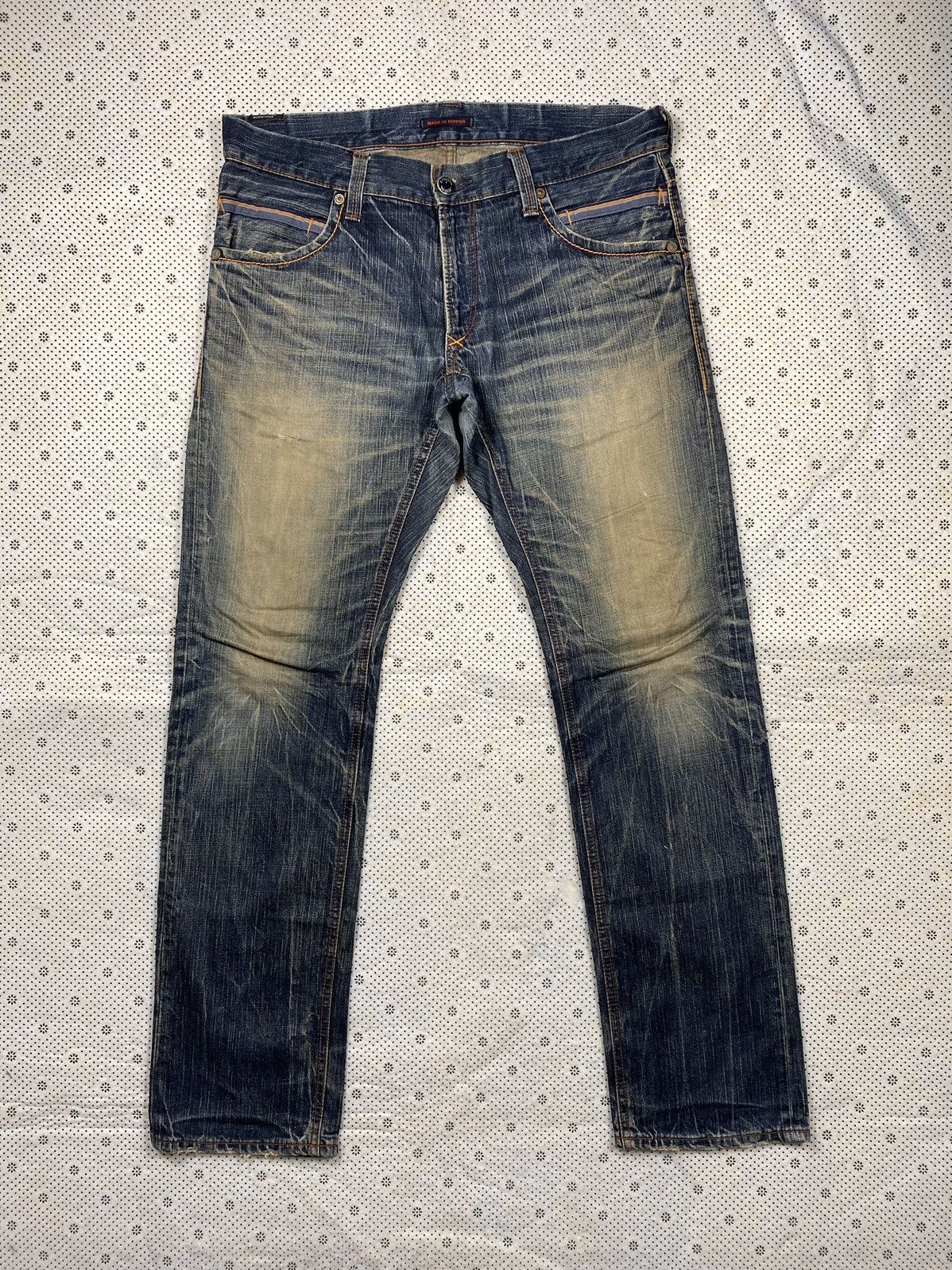 Japanese Brand Distressed Denim By Blue Way Size US 35 - 1 Thumbnail