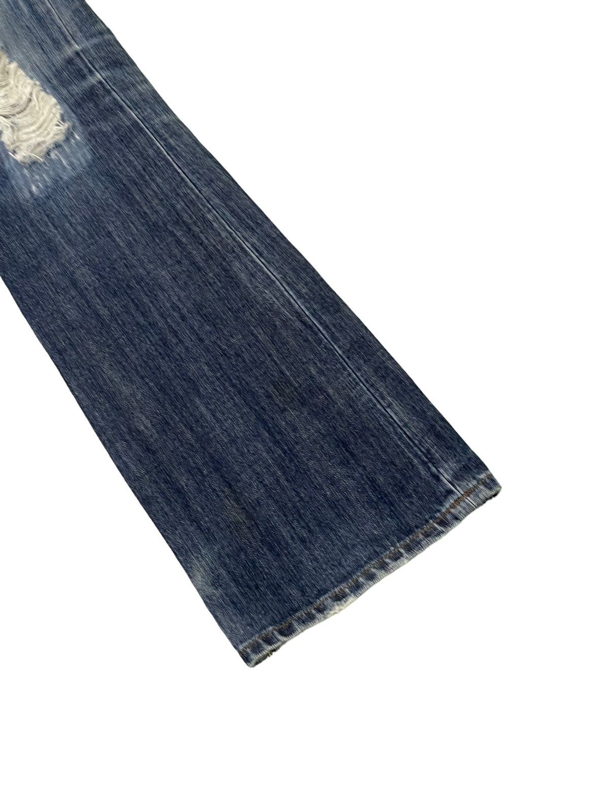 Japanese Brand Flare Jeans Bark Tannage Distress Low Rise Boot Cut 5🟦8 Size US 29 - 4 Thumbnail