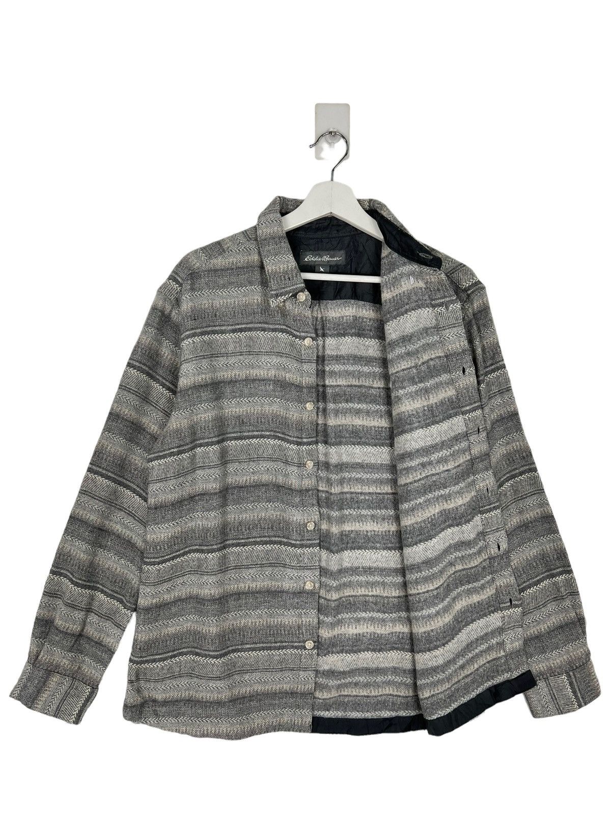 Eddie Bauer × Vintage 🔥 VINTAGE EDDIE BAUER WOOL STRIPE SHIRT CPO JACKET Size US M / EU 48-50 / 2 - 6 Thumbnail