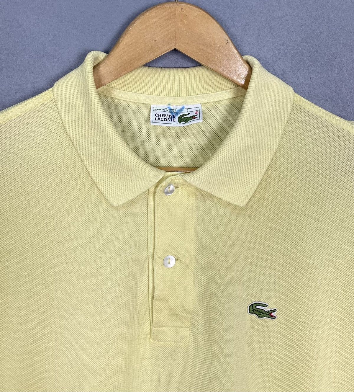 Lacoste Vintage Lacoste Chemise Polo Shirt Size XXL Yellow Top Logo Size US XXL / EU 58 / 5 - 2 Thumbnail