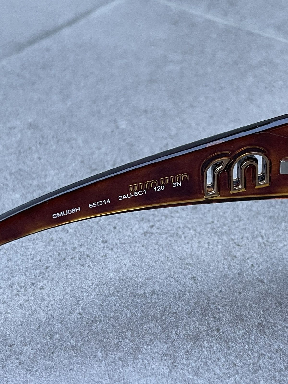 Miu Miu !DS! Miu Miu SMU08H 2AU-8C1 Tiger Camo Shield Sunglasses Size ONE SIZE - 11 Thumbnail