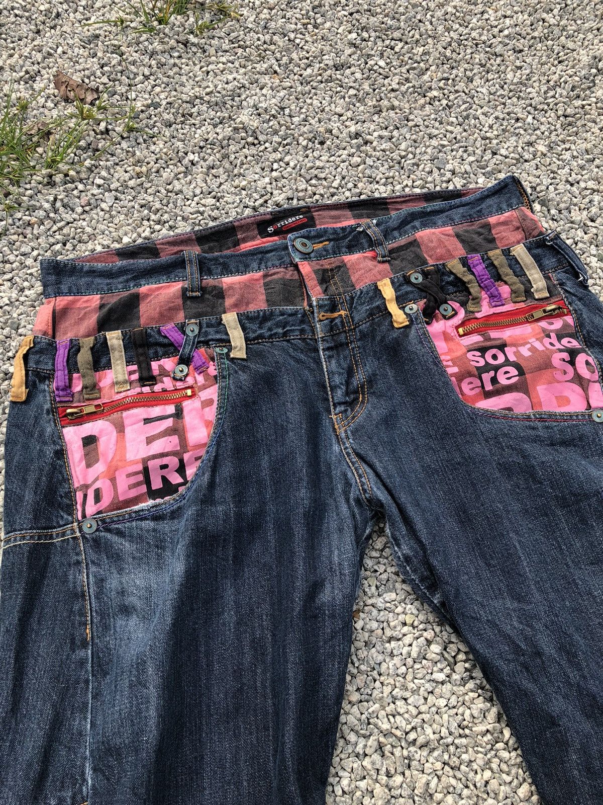 Hysteric Glamour × Japanese Brand SORRIDERE DOUBLE WAIST PRINTED LINING JEAN Size US 38 / EU 54 - 1 Thumbnail