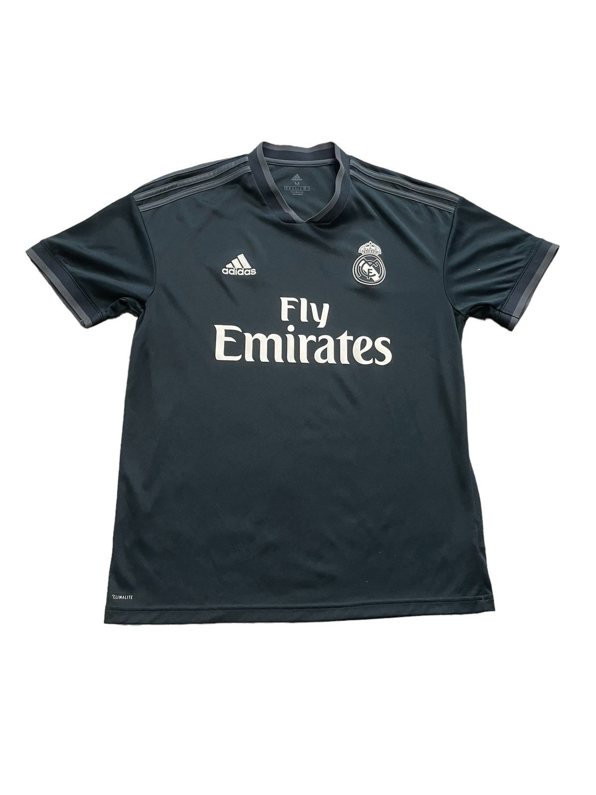 Pre-owned Adidas X Real Madrid 2018/19 Adidas Real Madrid Away Jersey T-shirt In Graphite Black