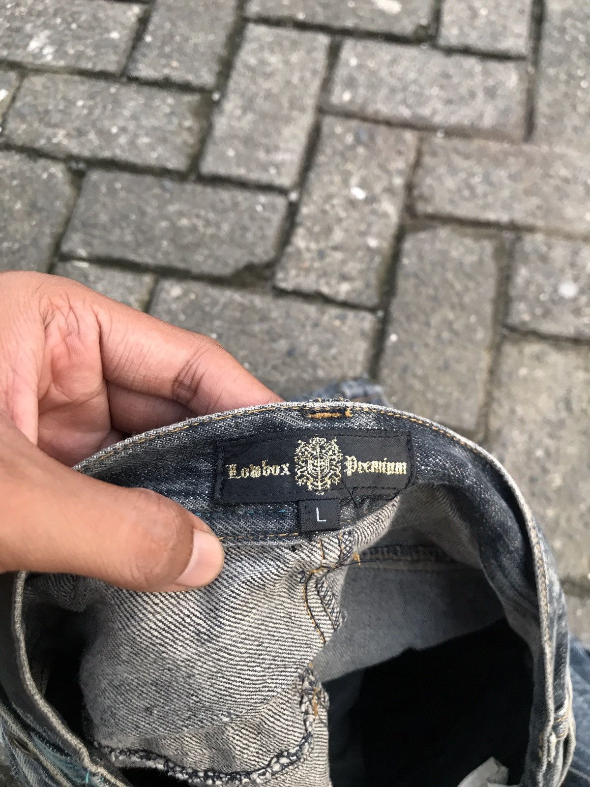 Japanese Brand Japanese brand Lowbox double waist denim Size US 33 - 12 Thumbnail