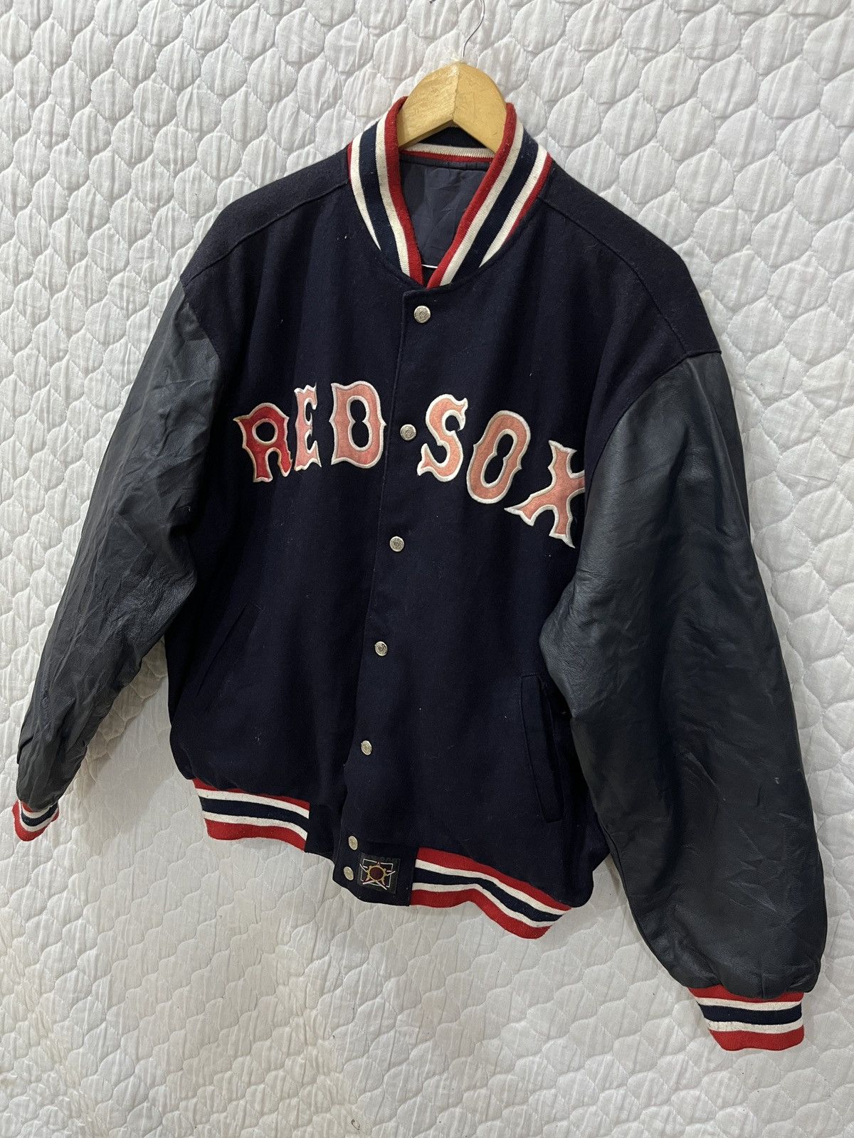 Other (Rrrr). RED SOX VARSITY LEATHER SLEEVE JACKET Size US M / EU 48-50 / 2 - 3 Thumbnail
