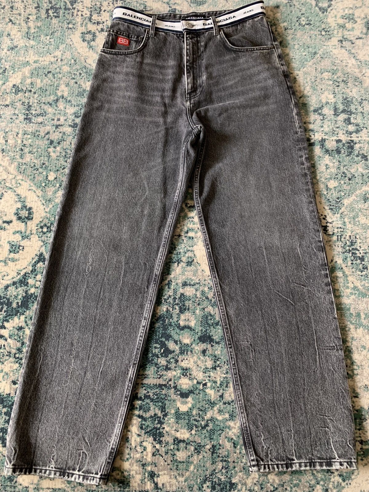 image of Balenciaga Washedgrey Jeans, Men's (Size 30)